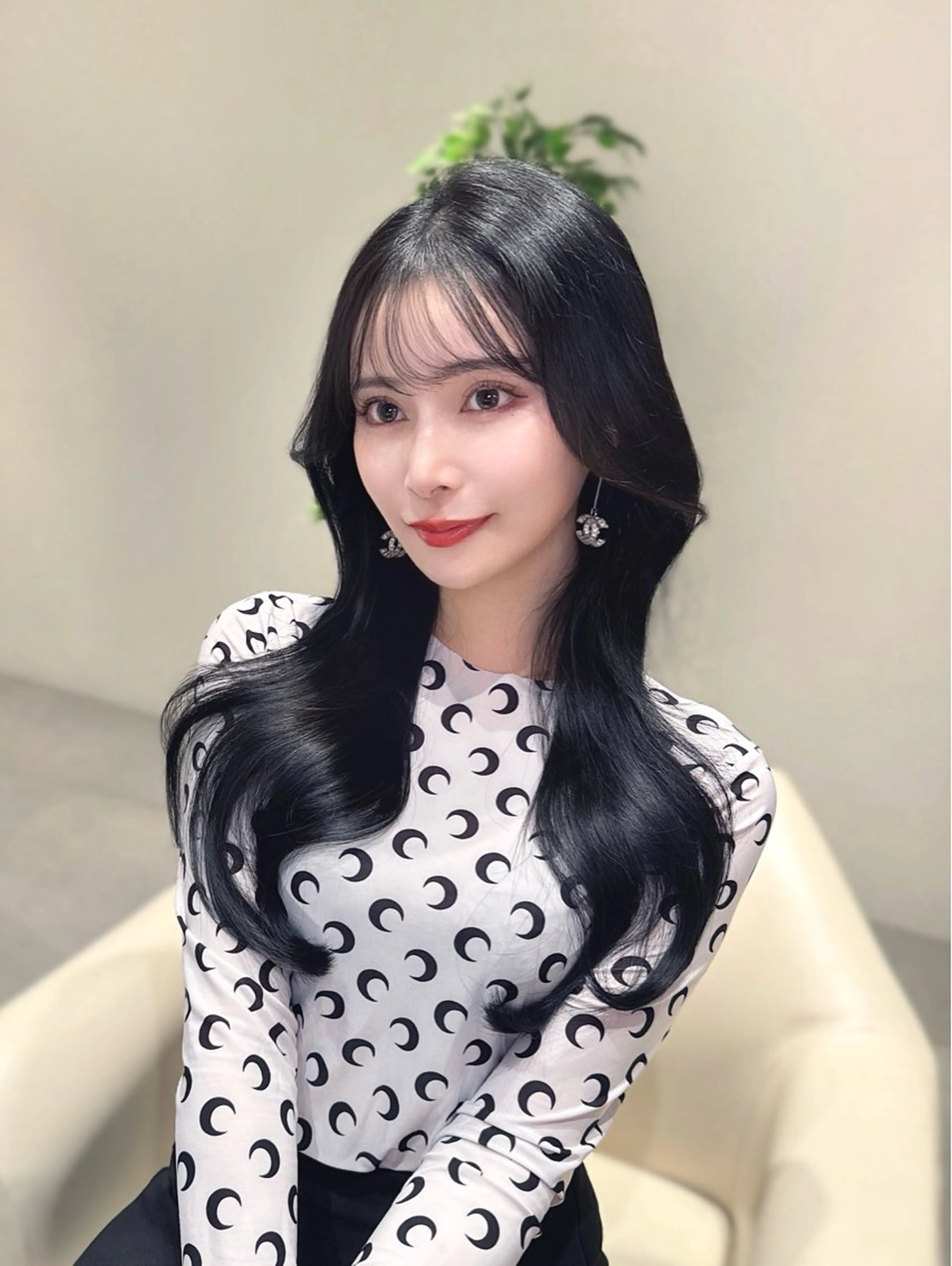 セミロング カラー カット ヘアカラー トリートメント ヘッドスパ ヘアセット 韓国ヘア/レイヤー/ 顔まわり/りょーとのヘアスタイル