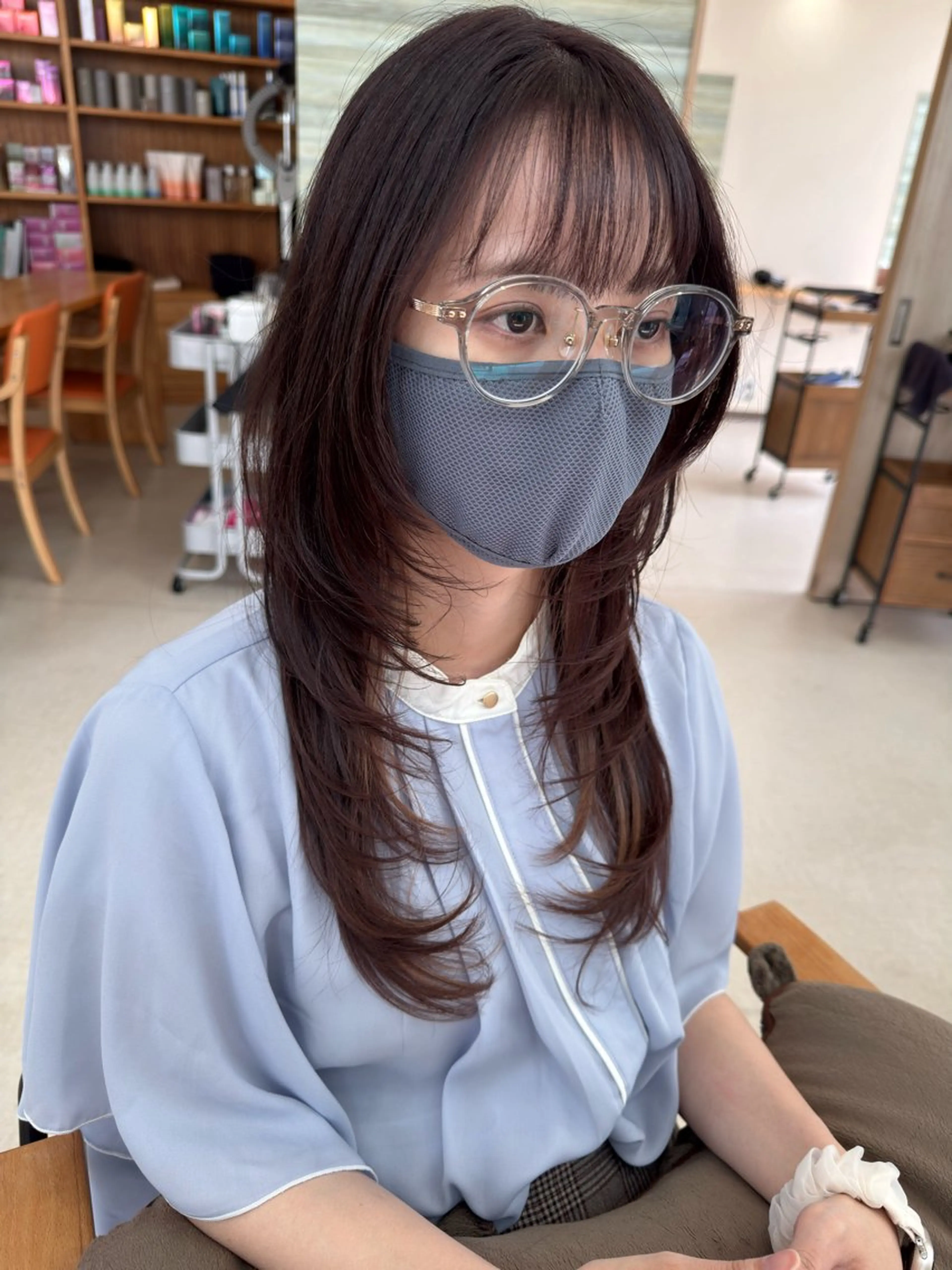 ロング カラー ハイレイヤー レイヤーカット ヘアカラー トリートメント 韓国ヘア/レイヤー/ ツヤカラー/ Aiのヘアスタイル