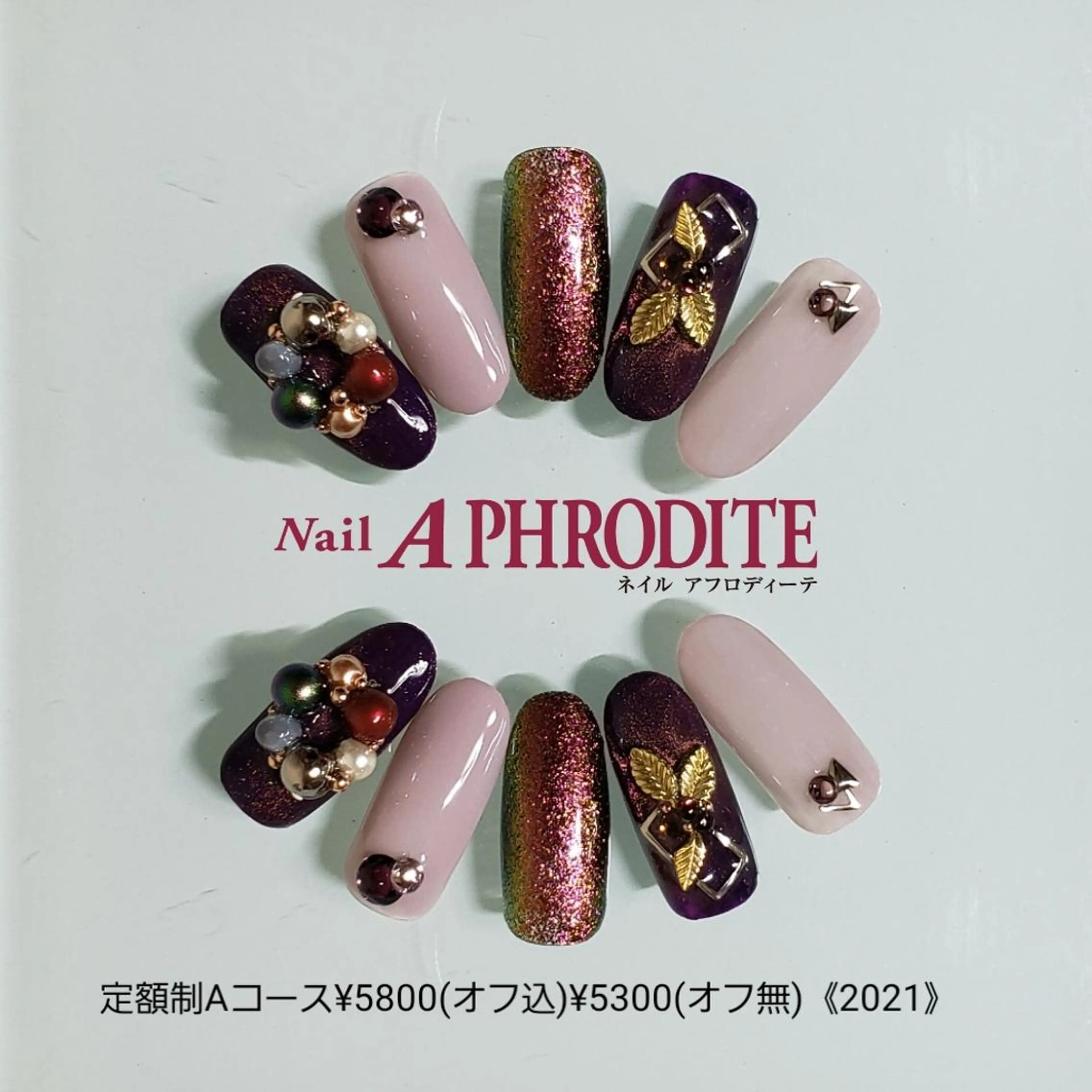 ネイル 持ち込み ニュアンスネイル 冬ネイル クリスマス ハンドネイル Nail Aphroditeのネイルデザイン