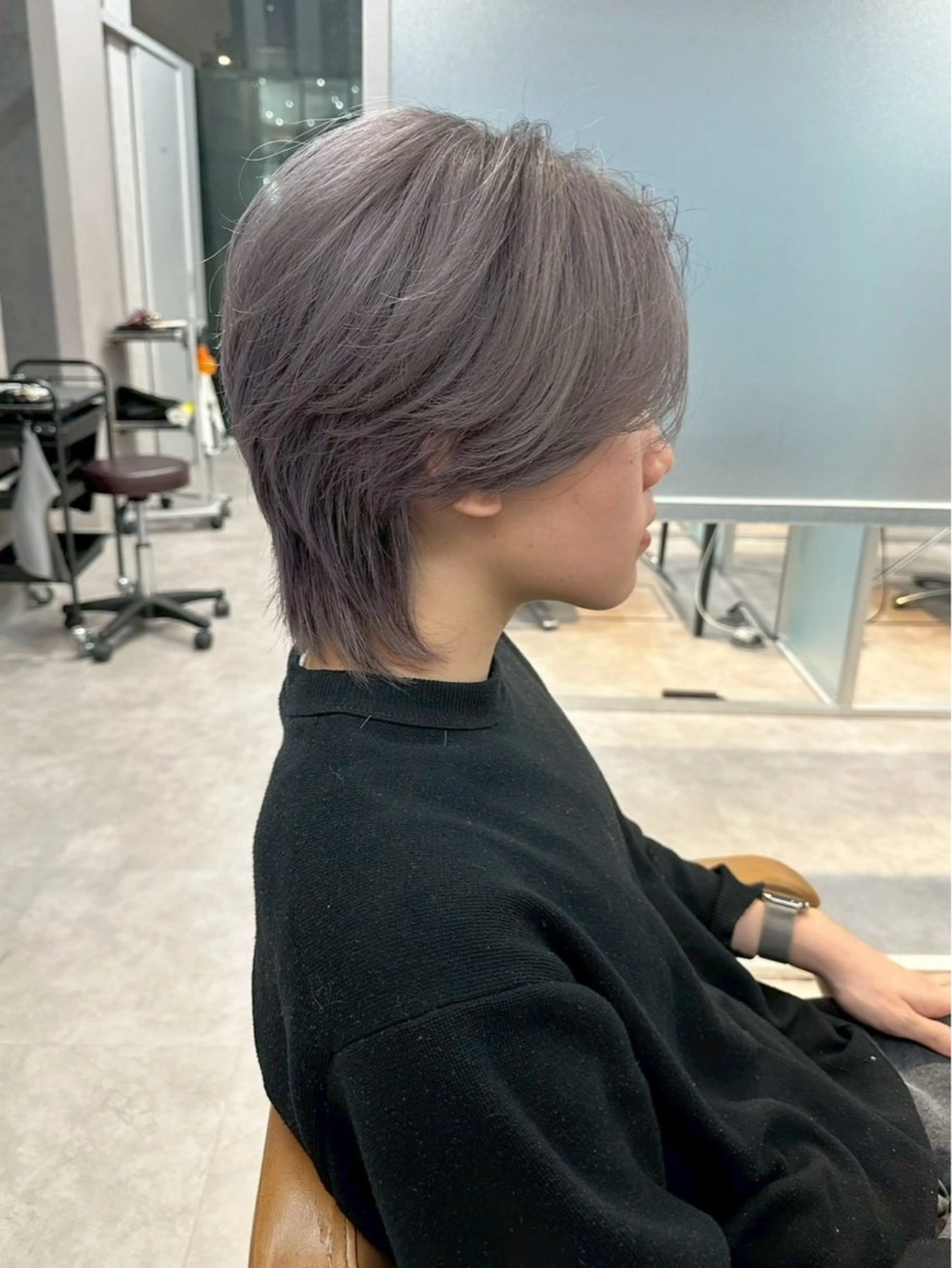 ショート カラー メンズ メンズブリーチ ブリーチ かのん/メンズ毛流れ 特化/曲がる縮毛矯正のヘアスタイル