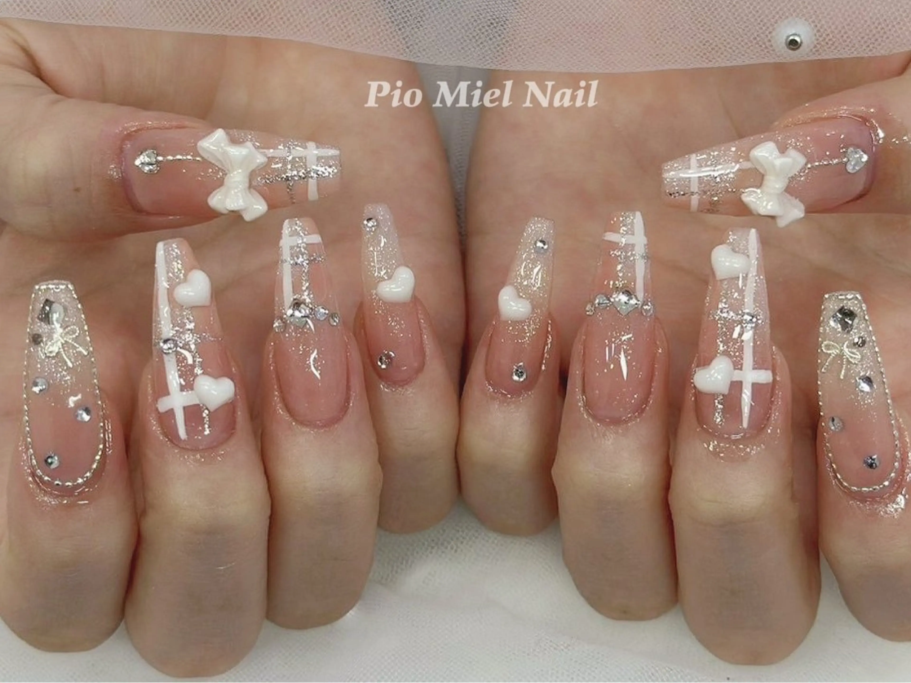 ネイル フレンチネイル 韓国ネイル マグネットネイル ニュアンスネイル ワンカラーネイル Pio Mielのネイルデザイン