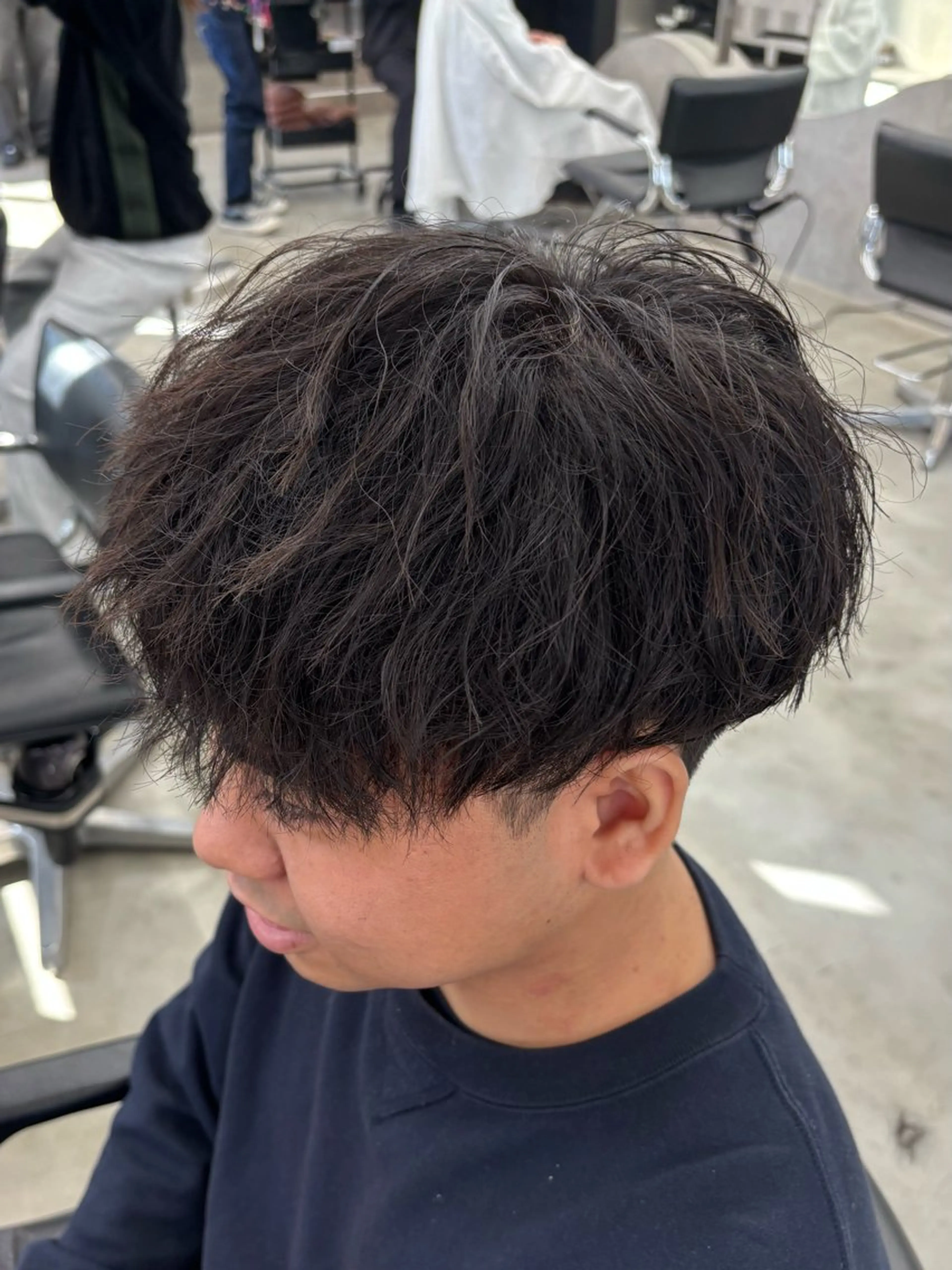 パーマ メンズ センターパート メンズ韓国風 マッシュ メンズパーマ ツーブロック 横浜メンズパーマ/ シャドウ/ショウゴのヘアスタイル