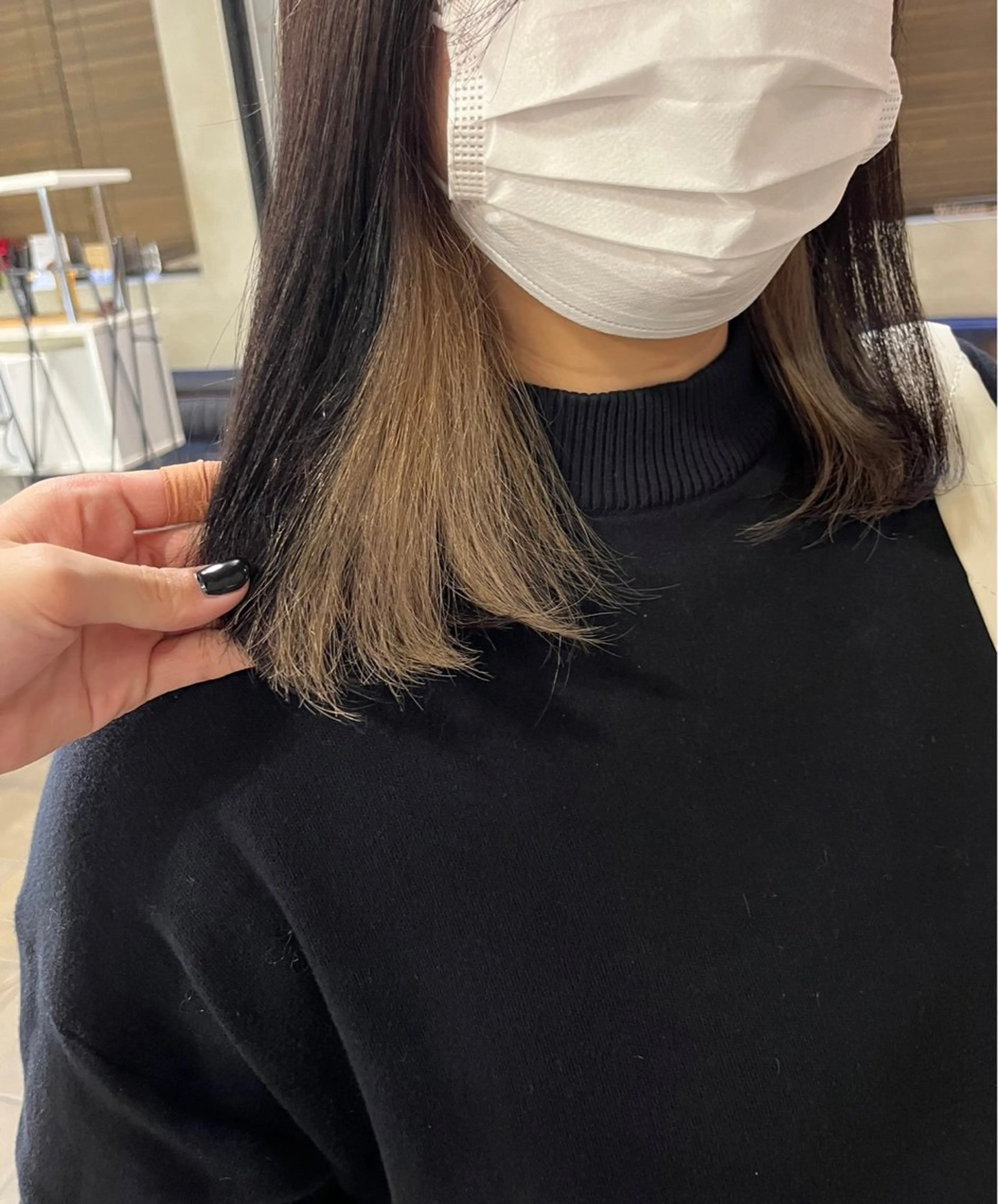 ミディアム カラー uni 江坂🦋 木下風子のヘアスタイル