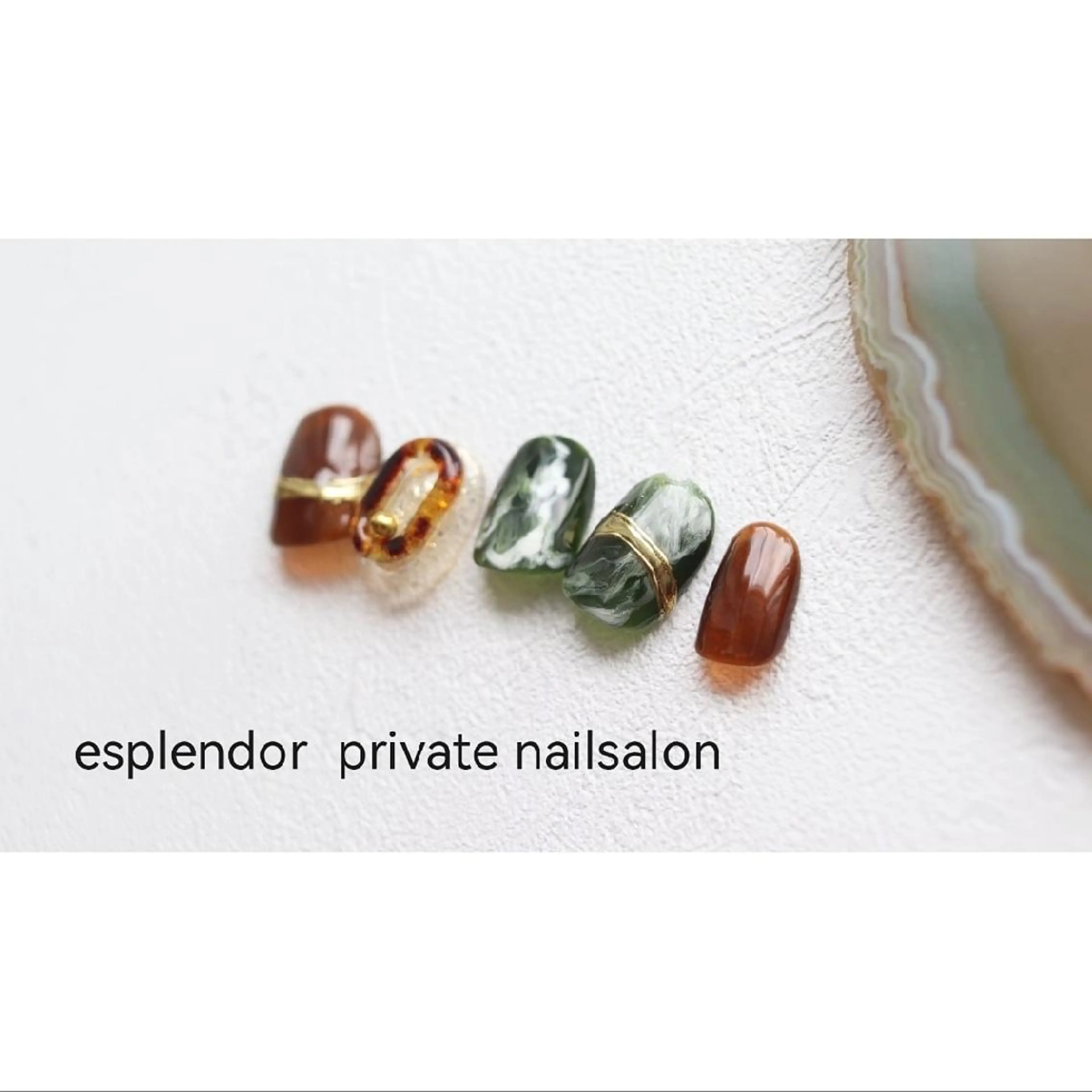 ネイル べっ甲ネイル ニュアンスネイル esplendor  小野寺のネイルデザイン