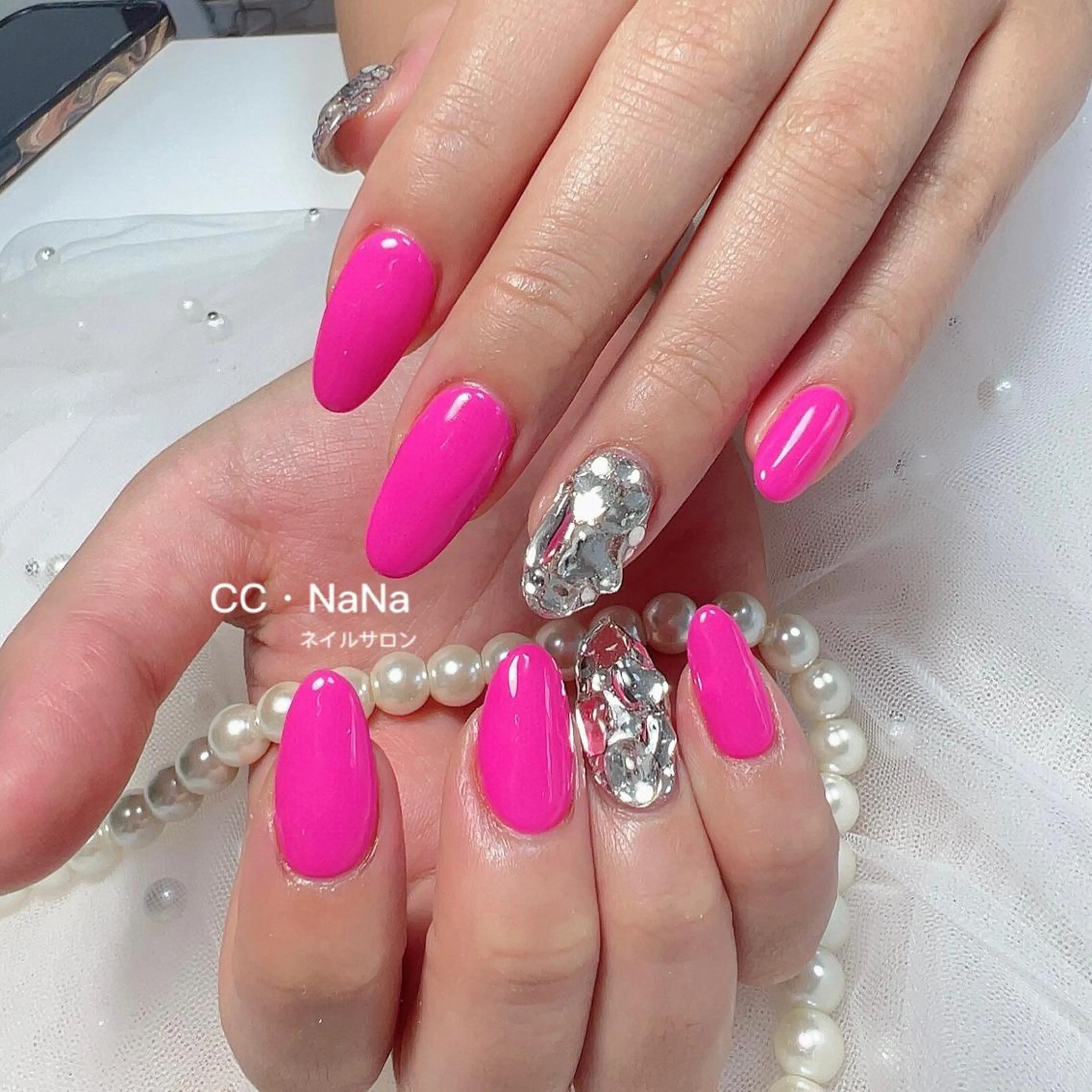 ネイル ワンカラーネイル ハンドネイル 💎CC・NaNa 韓国風ネイル🌙Cのネイルデザイン
