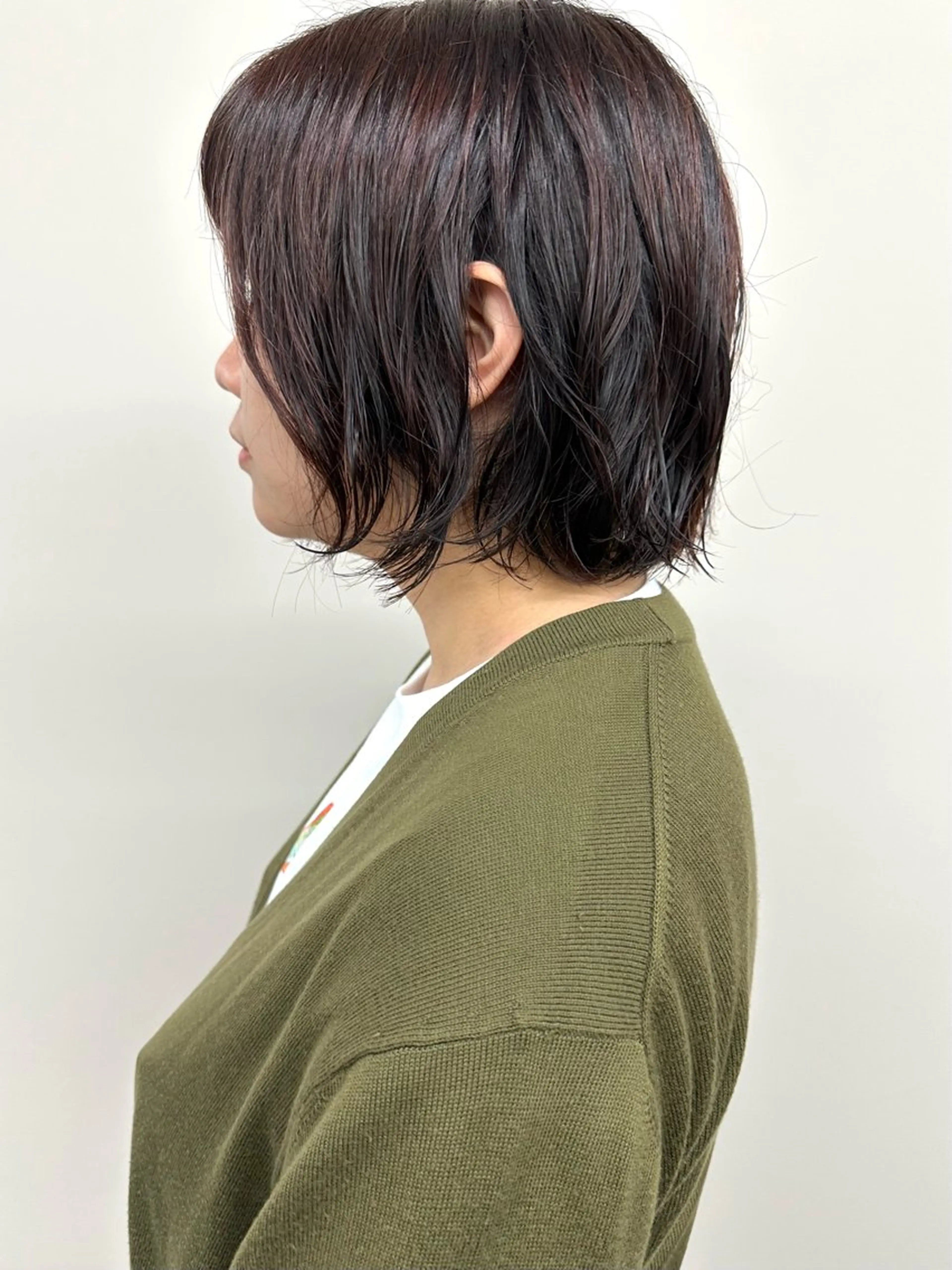 ミディアム カラー カット ヘッドスパ ボブ/ゆるふわ ボブパーマ/とういのヘアスタイル