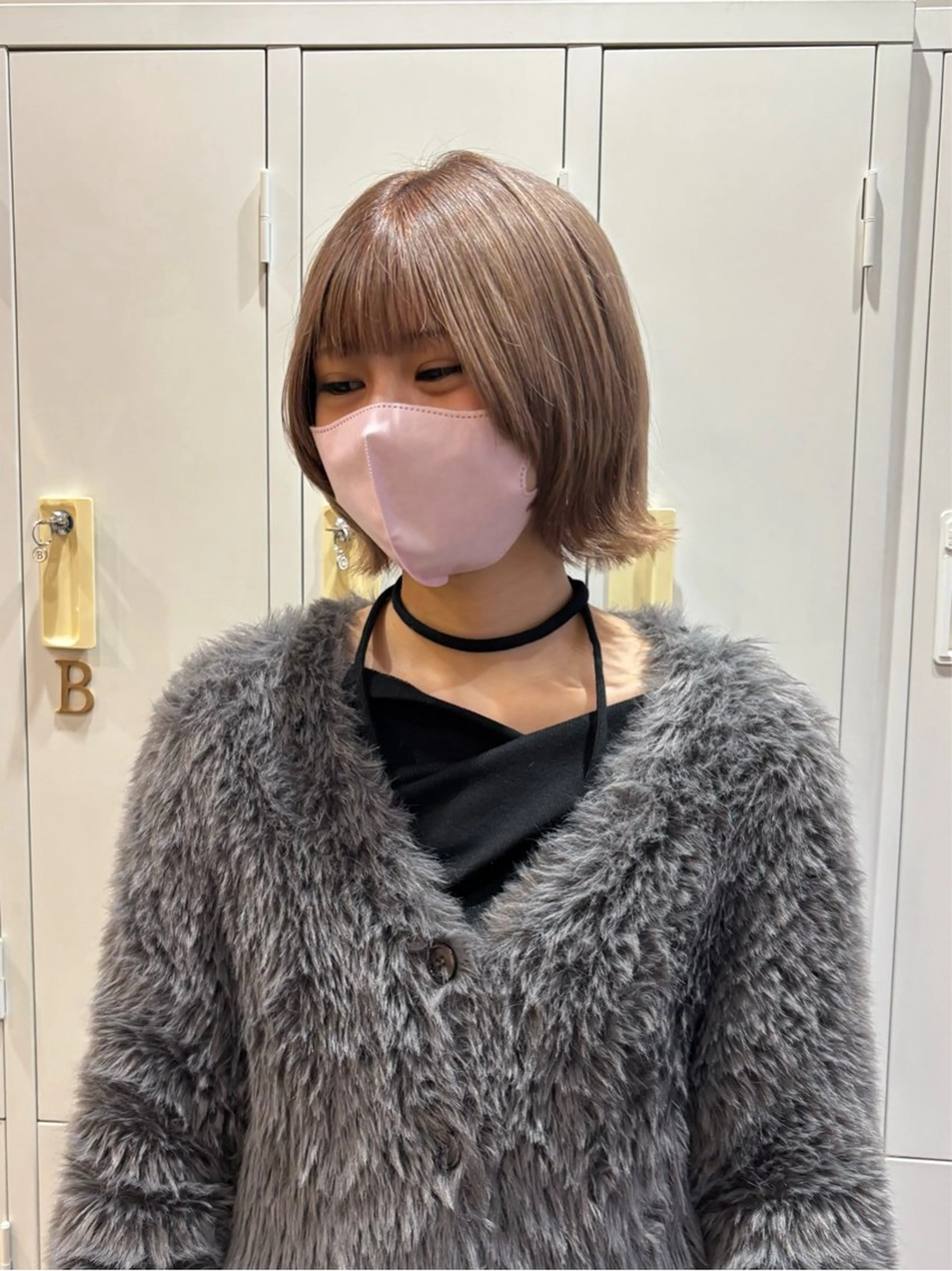 ショート カラー ボブレイヤー ボブ 顔まわりレイヤー 顔周りカット レイヤーカット 🧸似合わせデザイン ほそいけいこ🧸のヘアスタイル