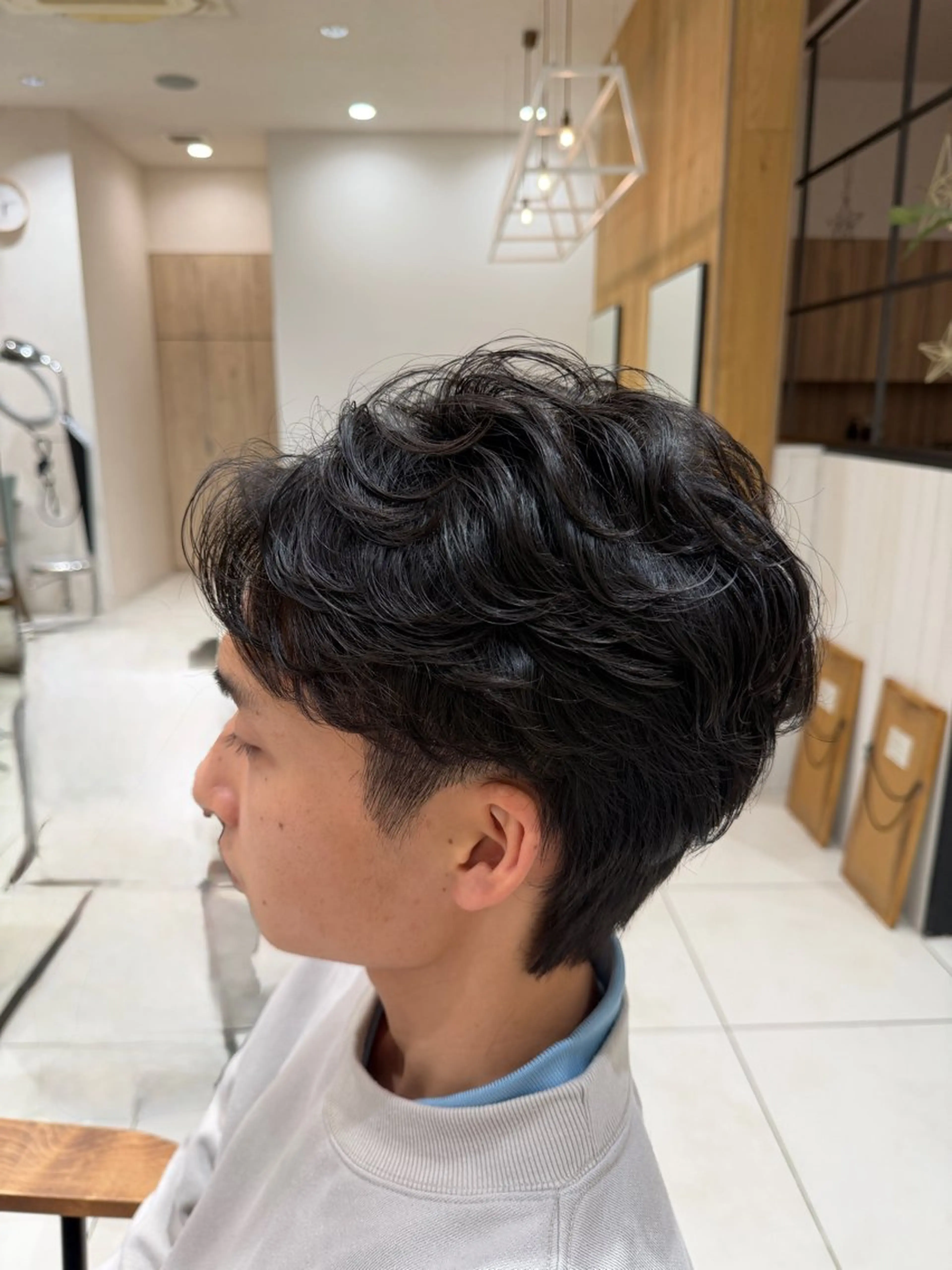 メンズ カット パーマ メンズ特化フェザー パーマ🚗タケシのヘアスタイル