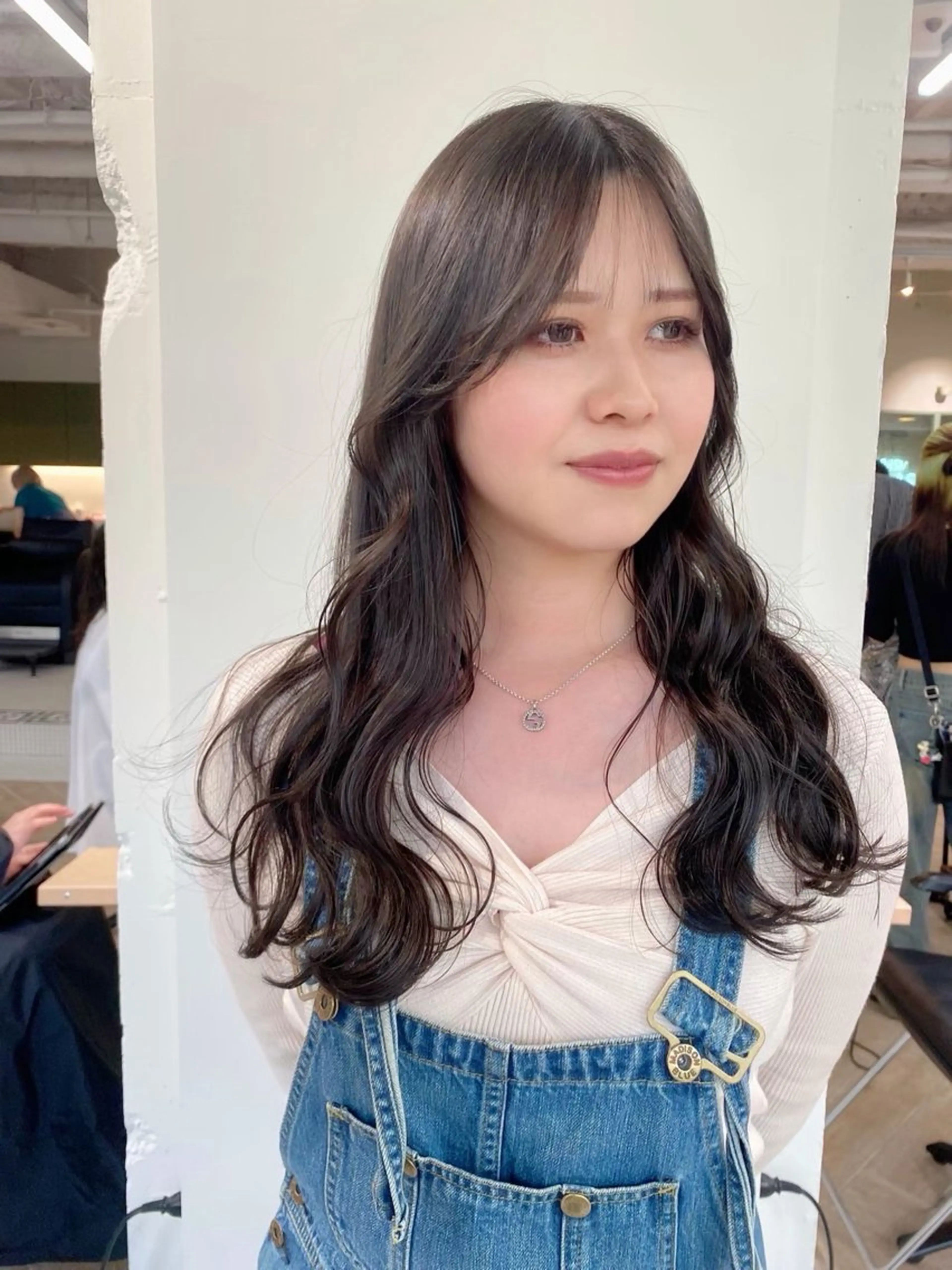 ロング カット ヘアカラー パーマ 草野ゆずき⌇縮毛矯正 ⌇Wカラー⌇レイヤーのヘアスタイル