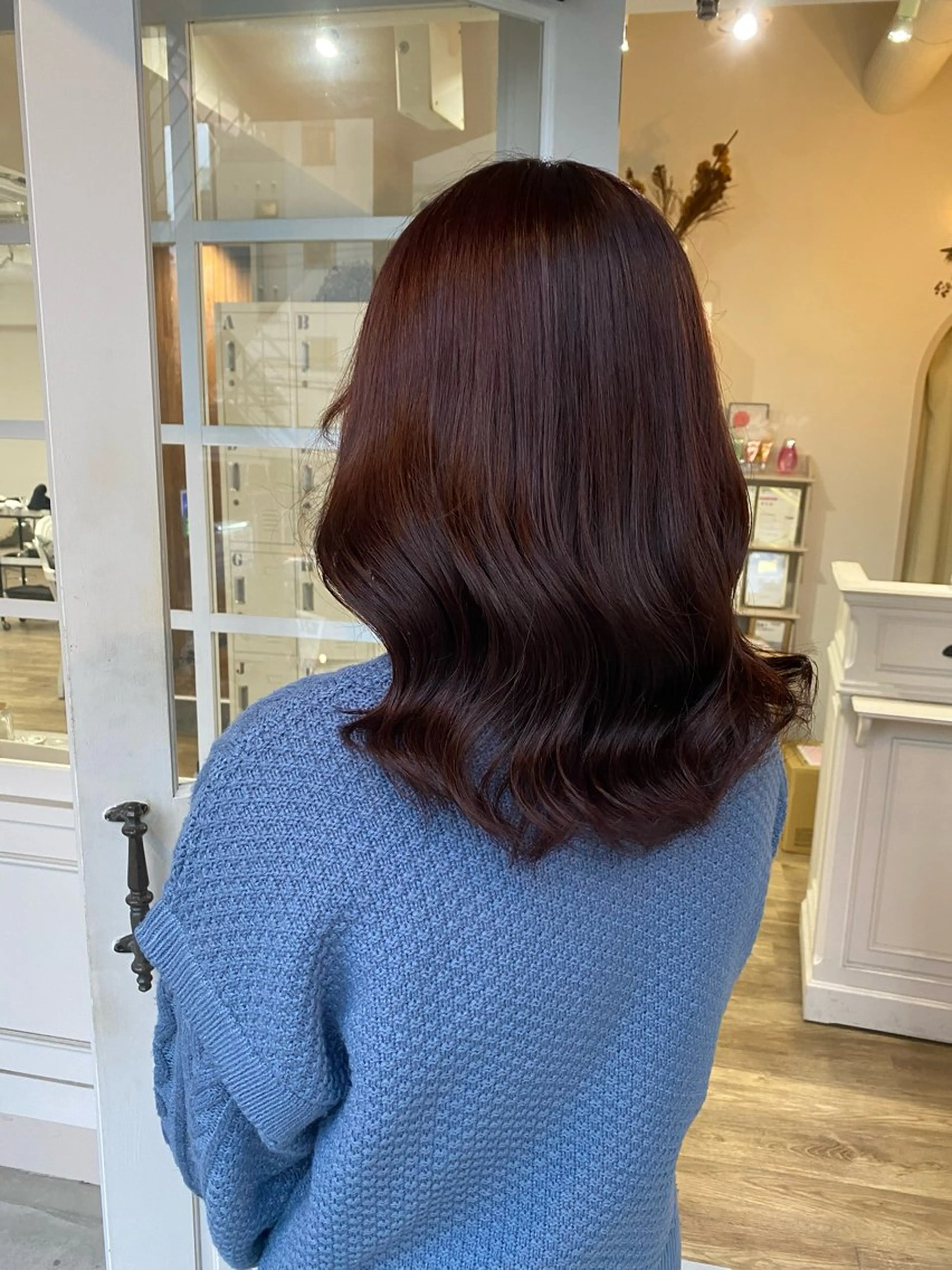 ミディアム ピンクラベンダー ヘアカラー トリートメント mio♡ベージュ特化 🎀透明感カラーのヘアスタイル