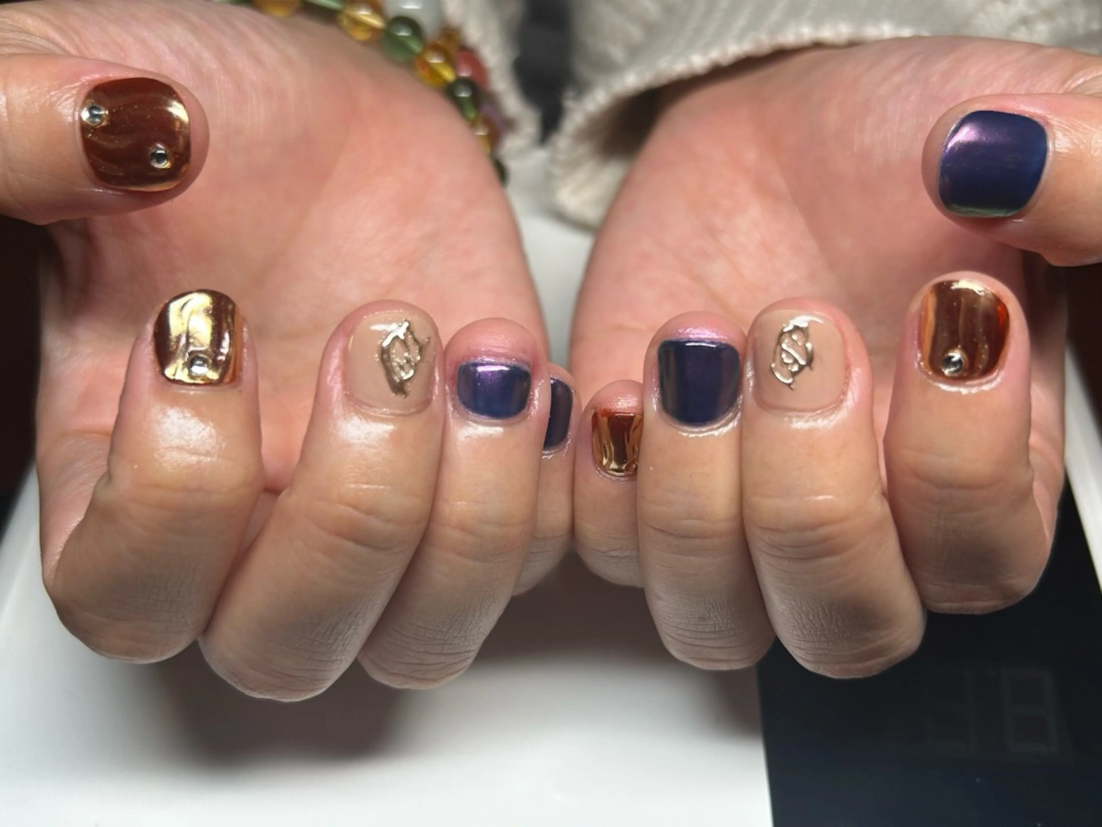 ネイル ジェルネイル 持ち込み パラジェル AMUCI NAIL Shihomiのネイルデザイン