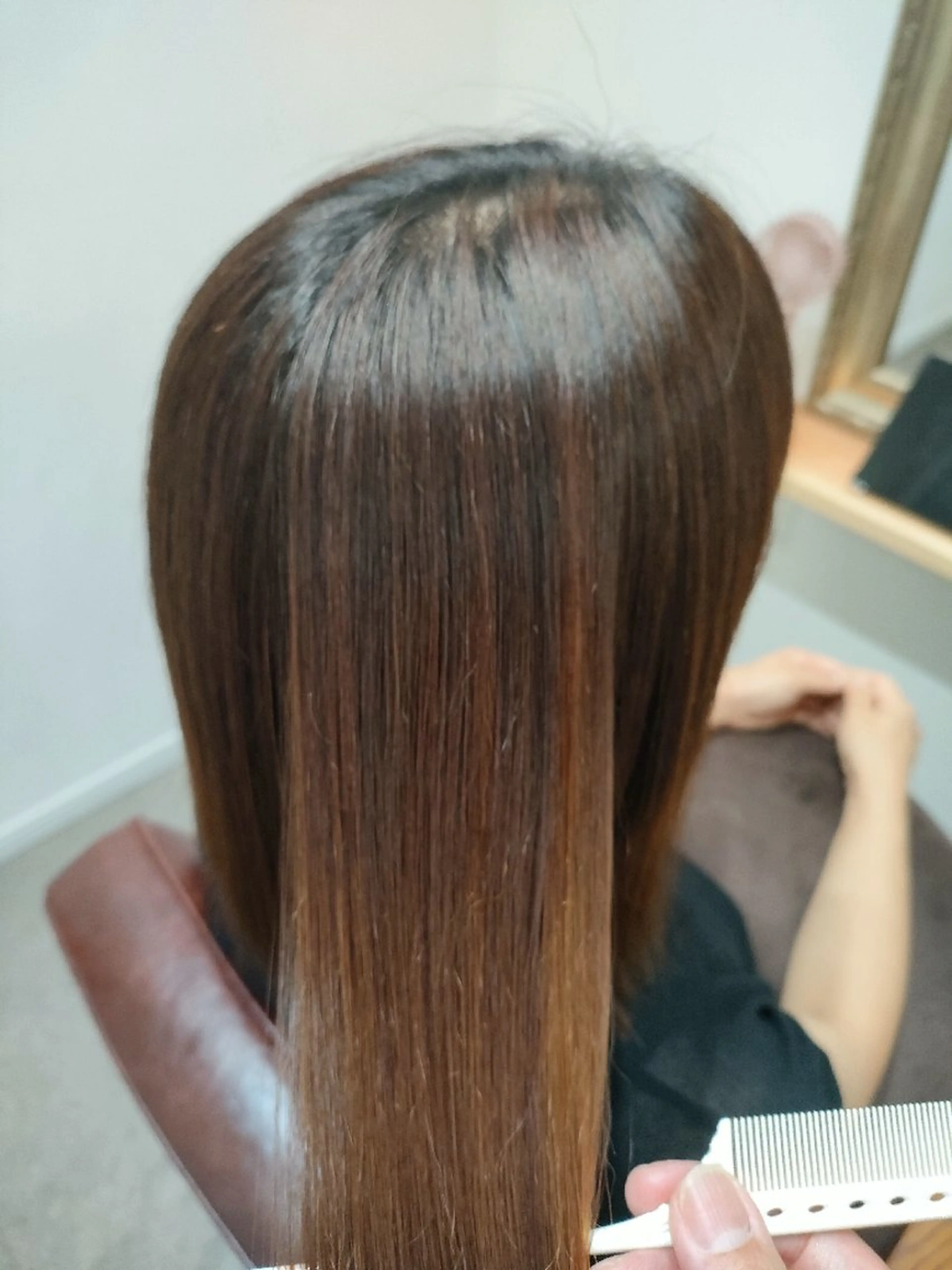 ミディアム 縮毛矯正 髪質改善/星野久美子 /撮影モデル募集のヘアスタイル