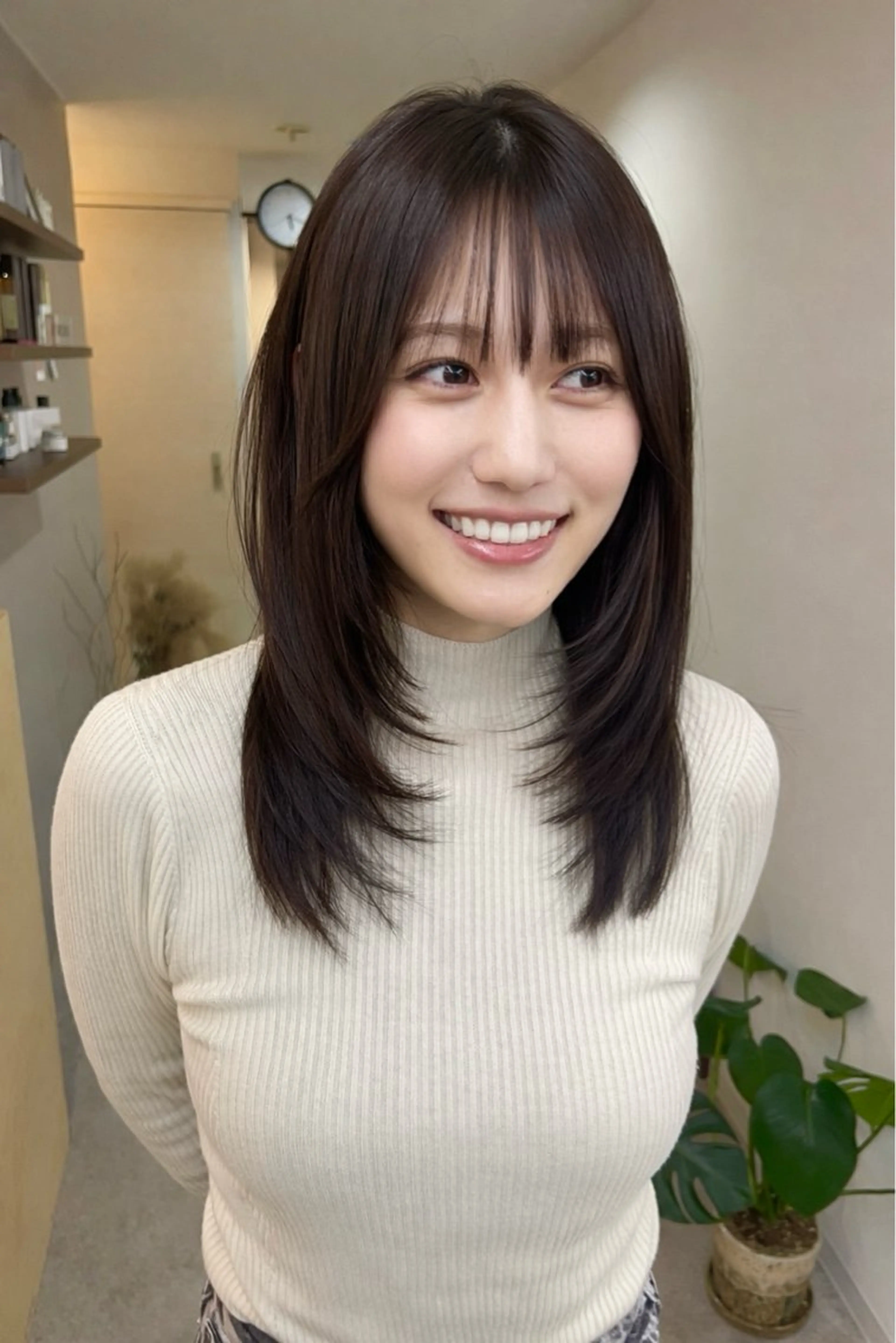 セミロング カット トリートメント 韓国レイヤー/ハイ トーン/優太のヘアスタイル