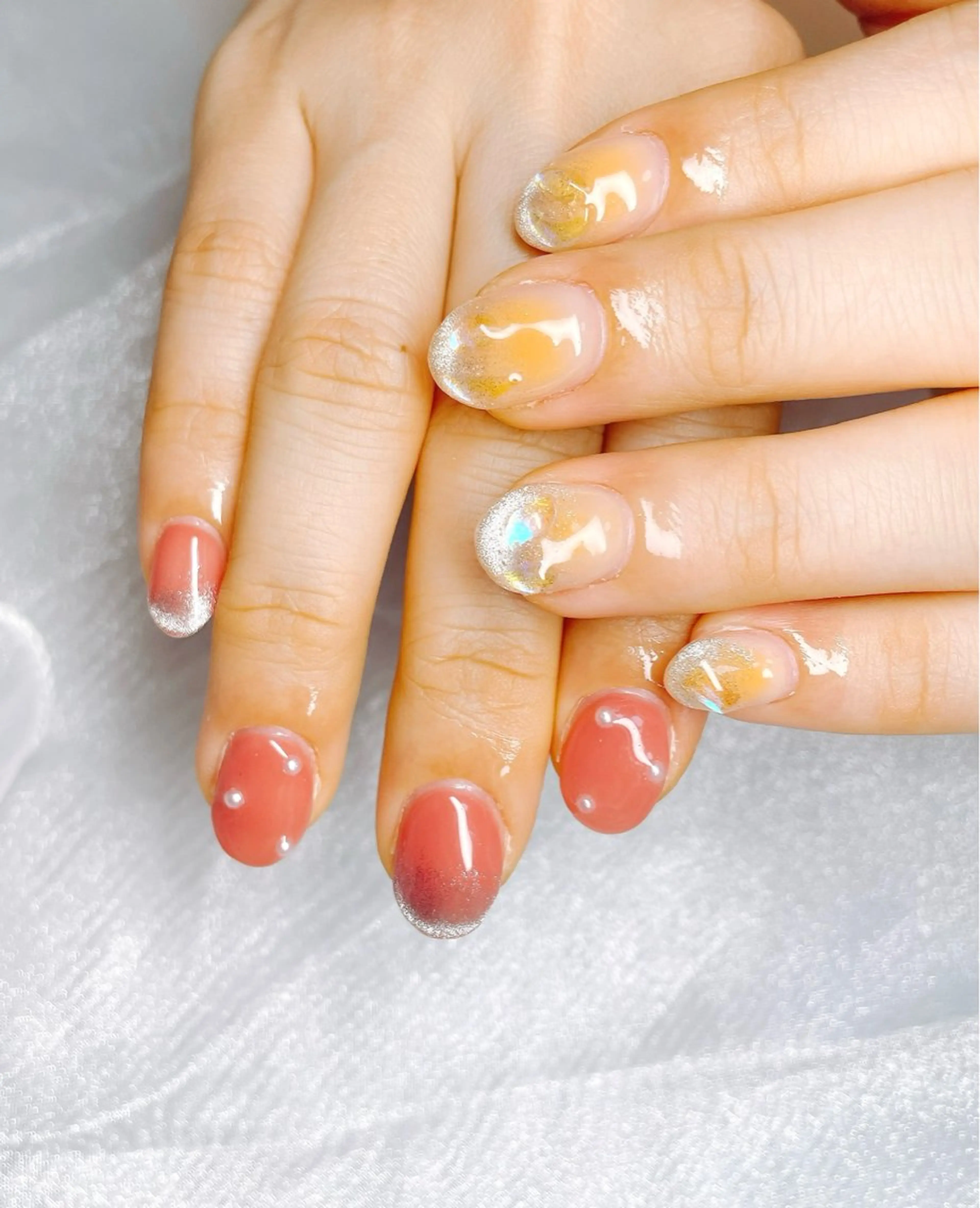 ネイル チークネイル マグネットネイル ハンドネイル ハンドケア GAL_ NAILのネイルデザイン