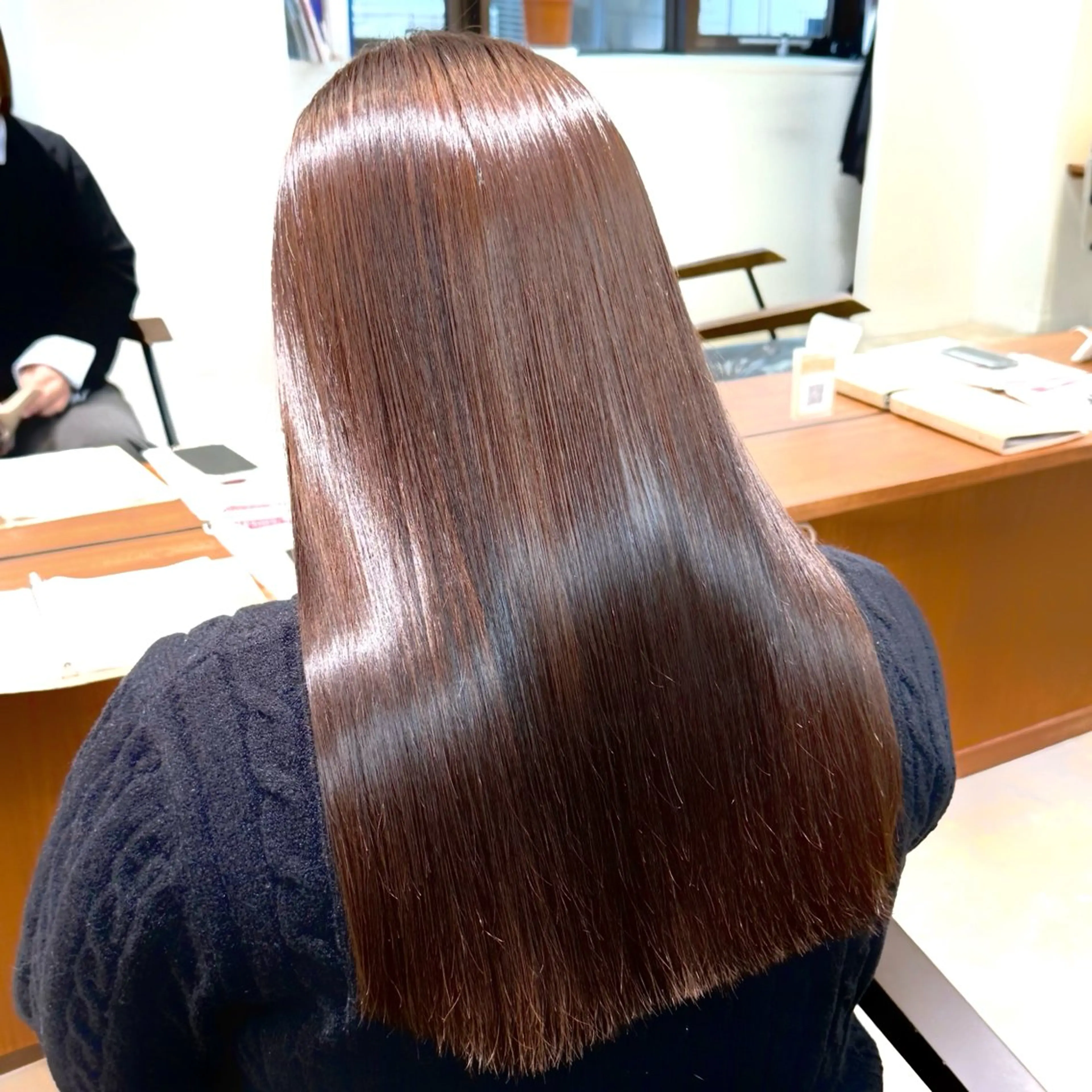 ロング カット 縮毛矯正 トリートメント レイヤーカット ダブルカラー高杉颯汰のヘアスタイル