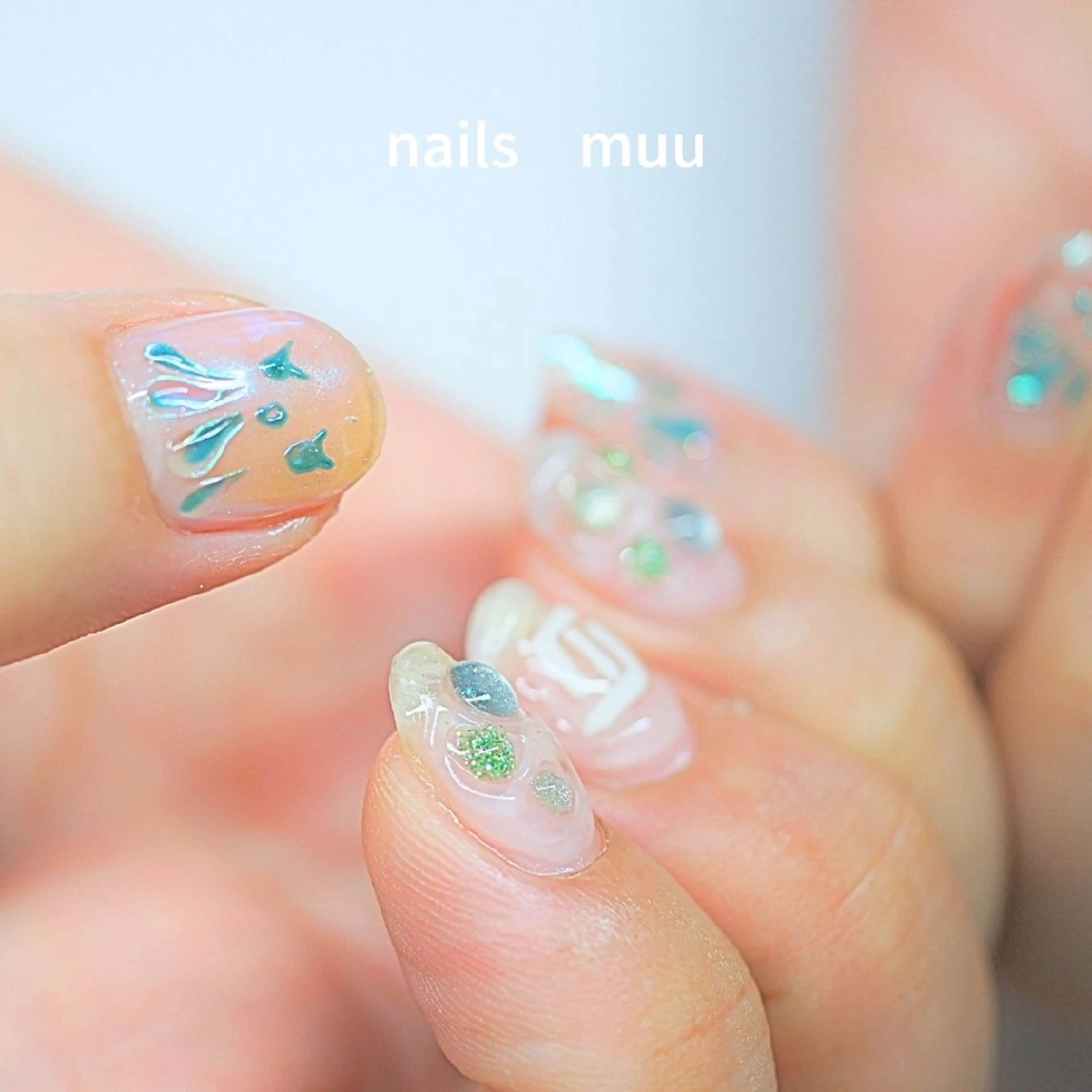 ネイル アートネイル クリアネイル ハロウィン ハンドネイル nails muu まゆのネイルデザイン