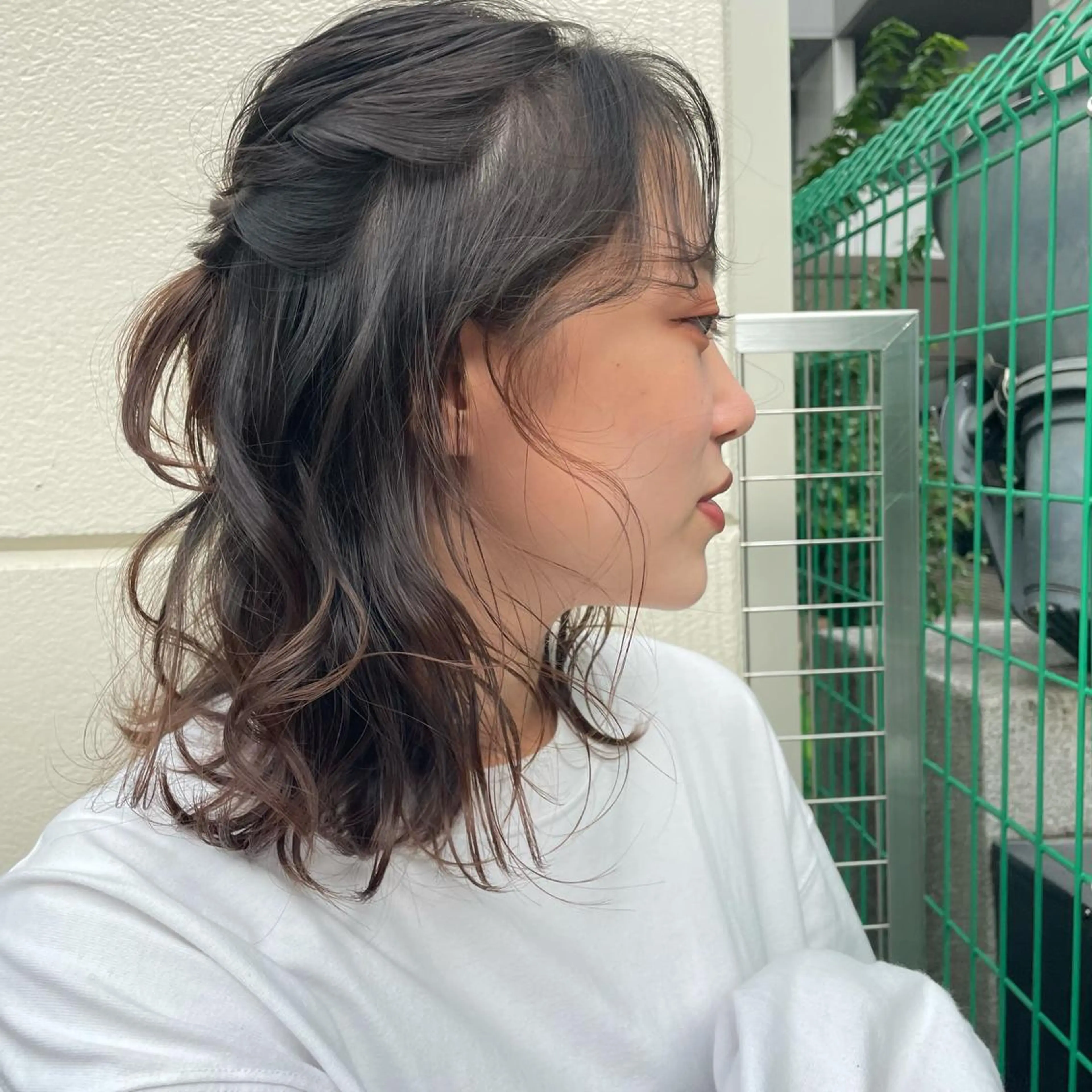 セミロング ヘアアレンジ カット ヘアカラー トリートメント ヘッドスパ なつき/艶ピンク/ girly hairのヘアスタイル