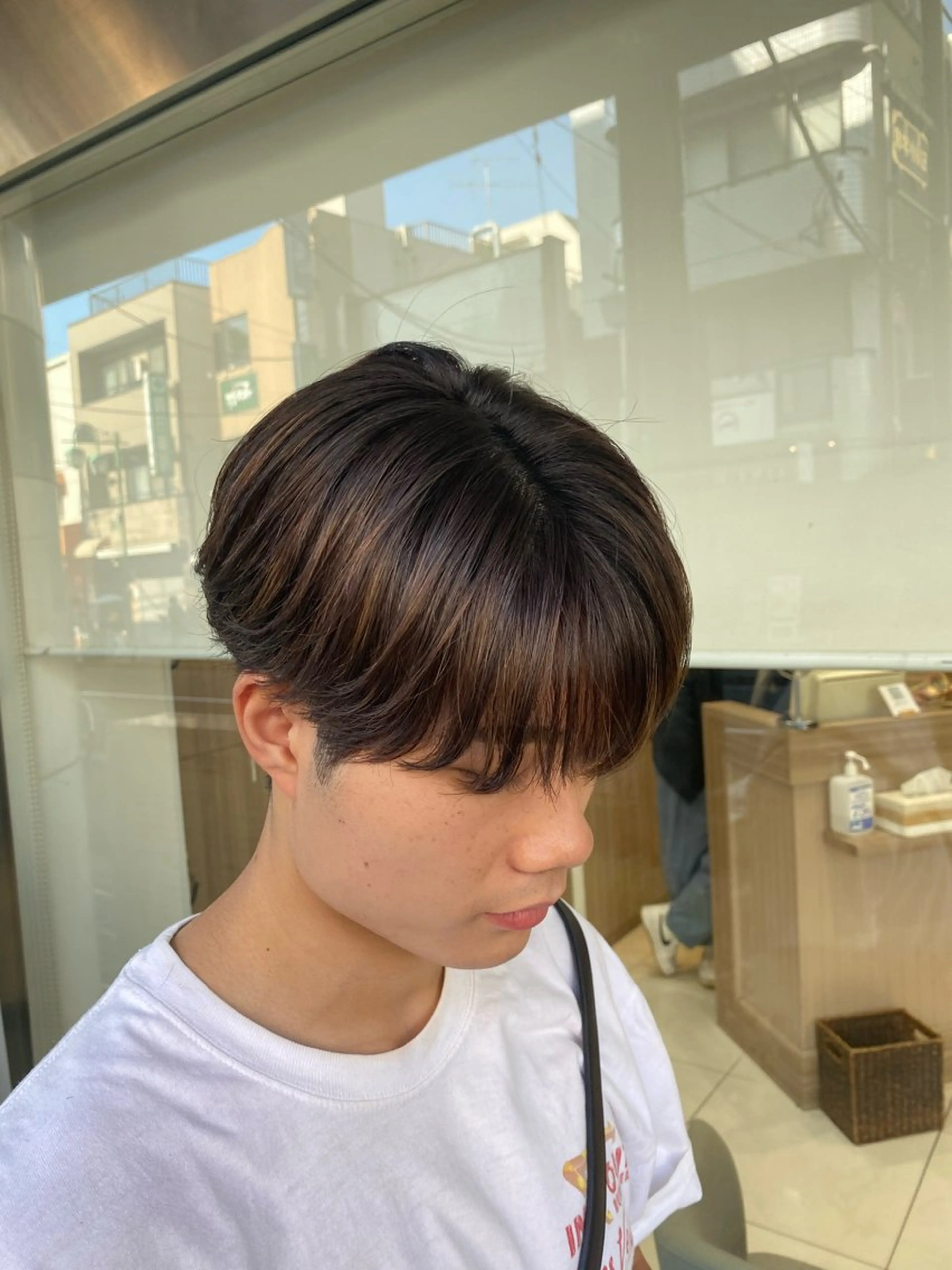 ショート メンズ マッシュ 縮毛矯正 勝見 美春のヘアスタイル