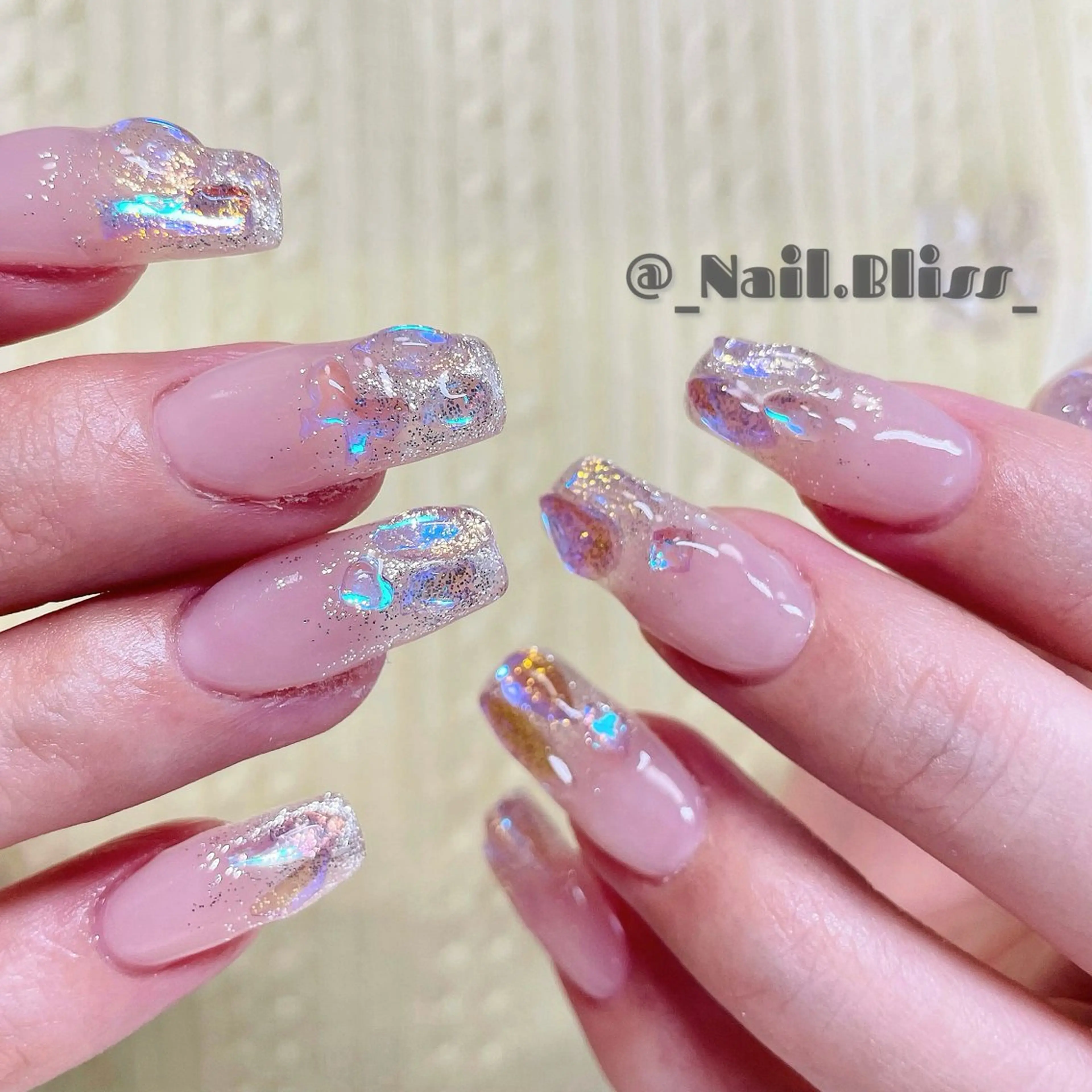 ネイル 氷ネイル・うるうるネイル ハンドネイル NAIL BLISSのネイルデザイン