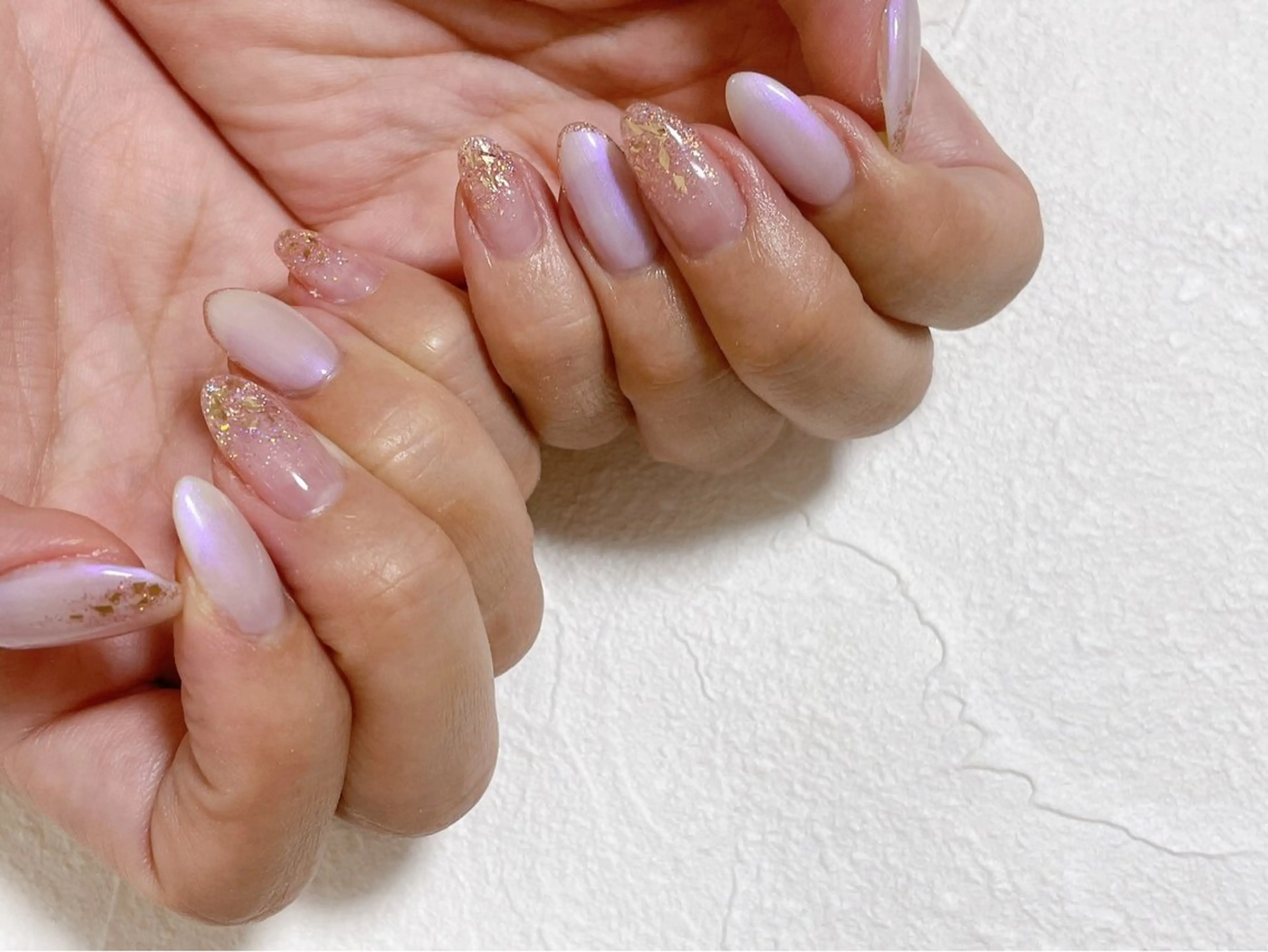 ネイル オーロラネイル クリアネイル フットネイル フレンチネイル ジェルネイル mogunail &blowのネイルデザイン