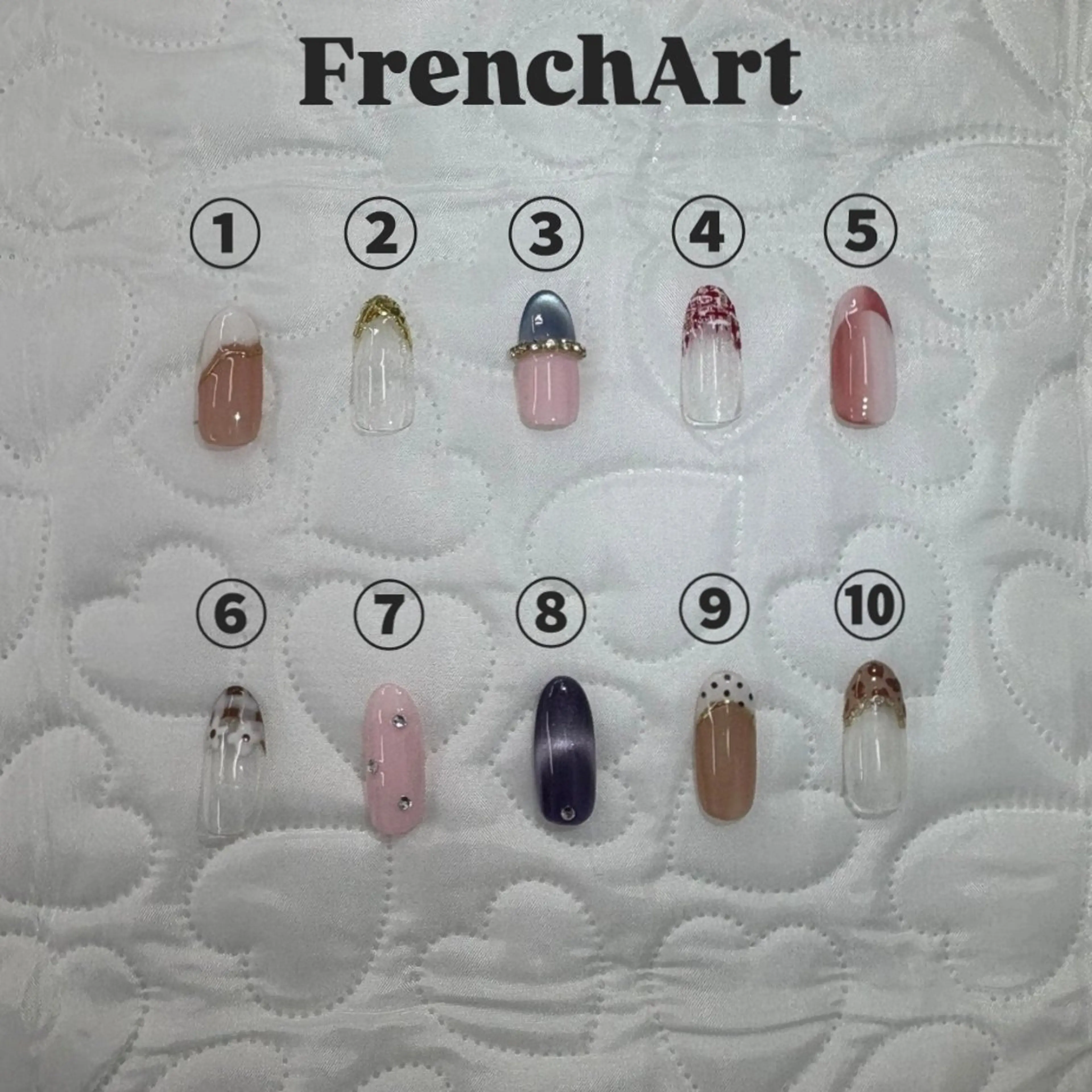 【オフなし】フレンチ+写真アート2本付 0円の写真