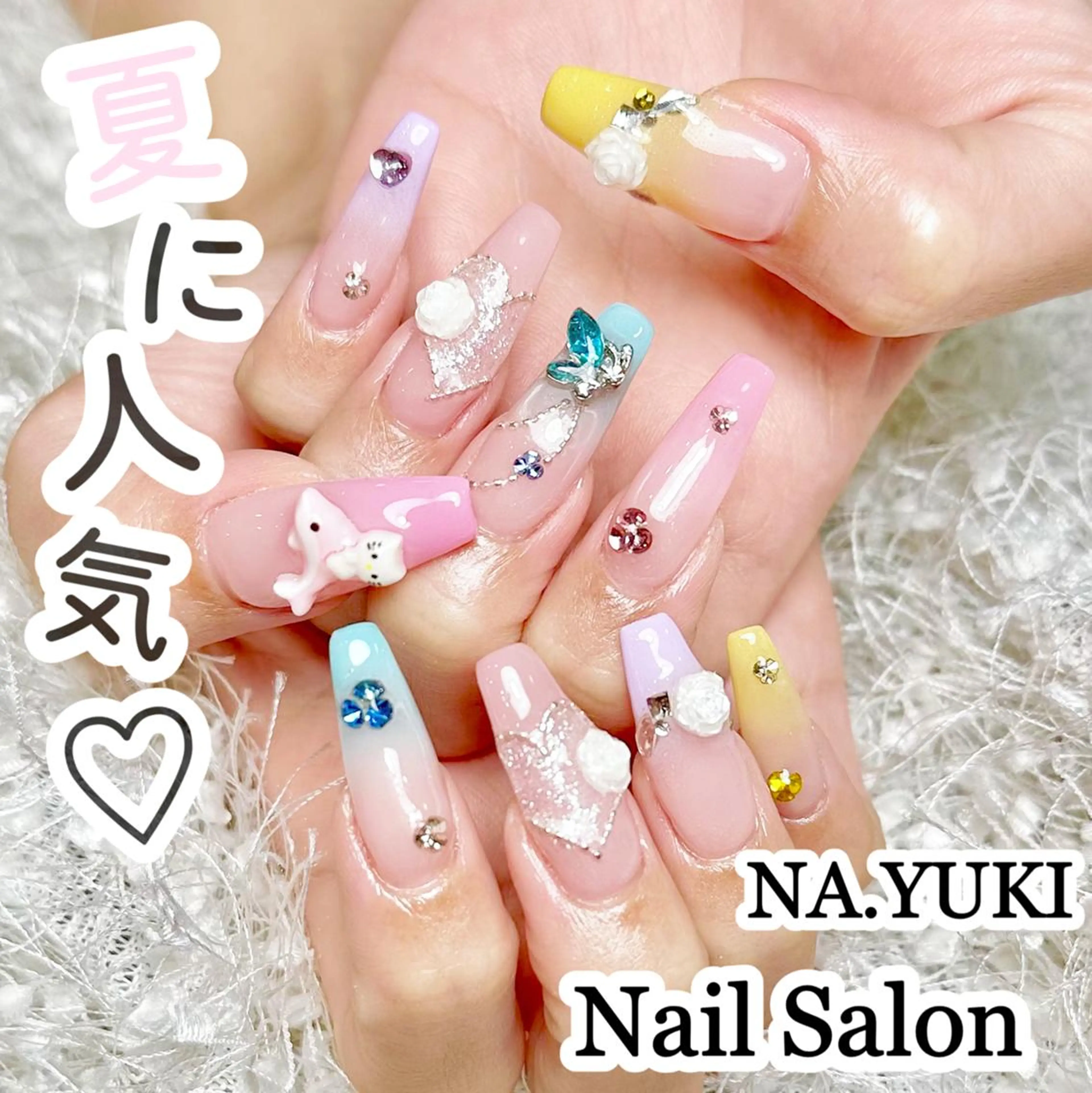 ネイル オーロラネイル チークネイル 長さ出し フットネイル フレンチネイル ハンドネイル ハンドケア Noa 🧸のネイルデザイン