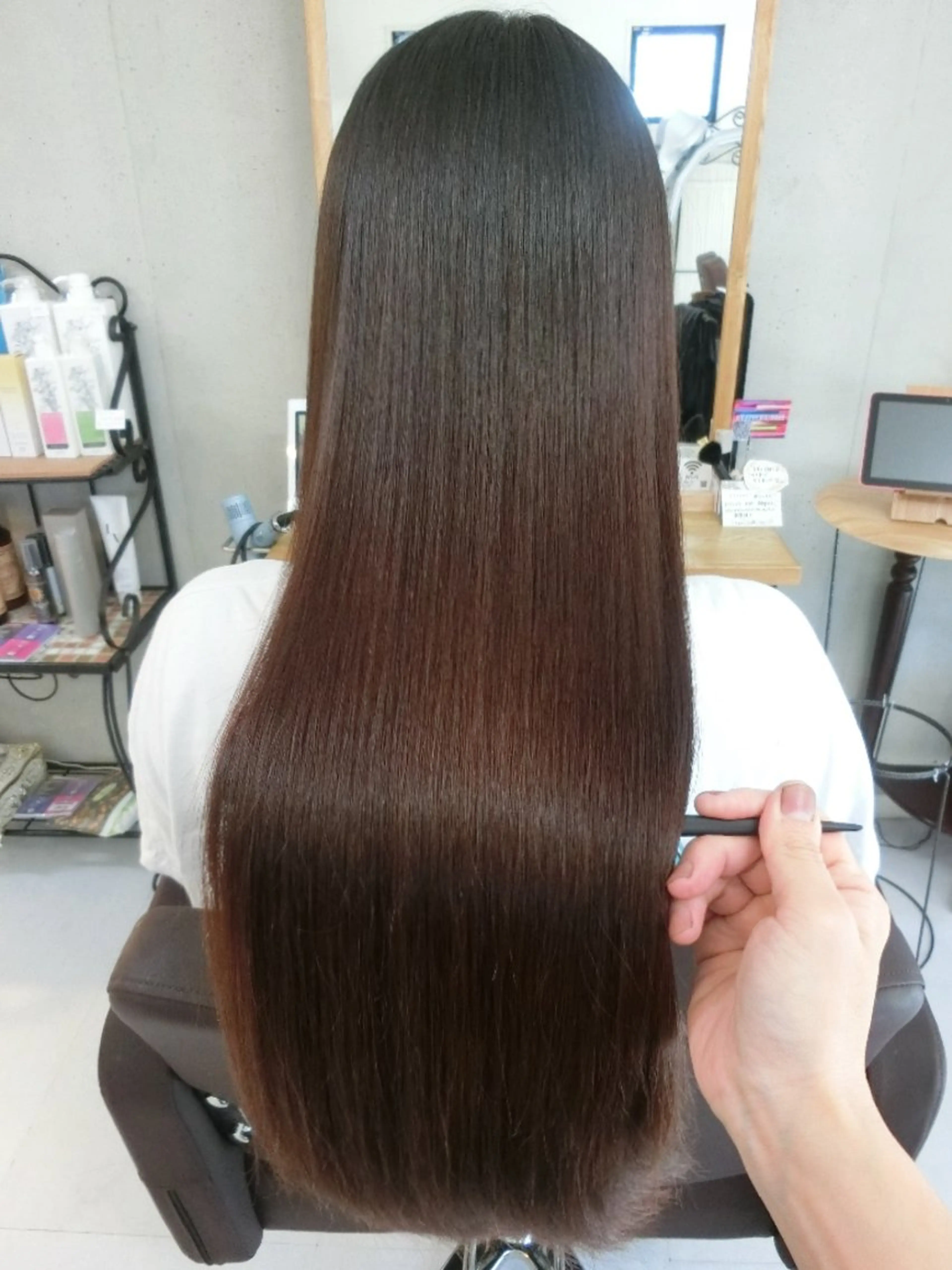 ロング カット 縮毛矯正 ma cherie 　naoのヘアスタイル