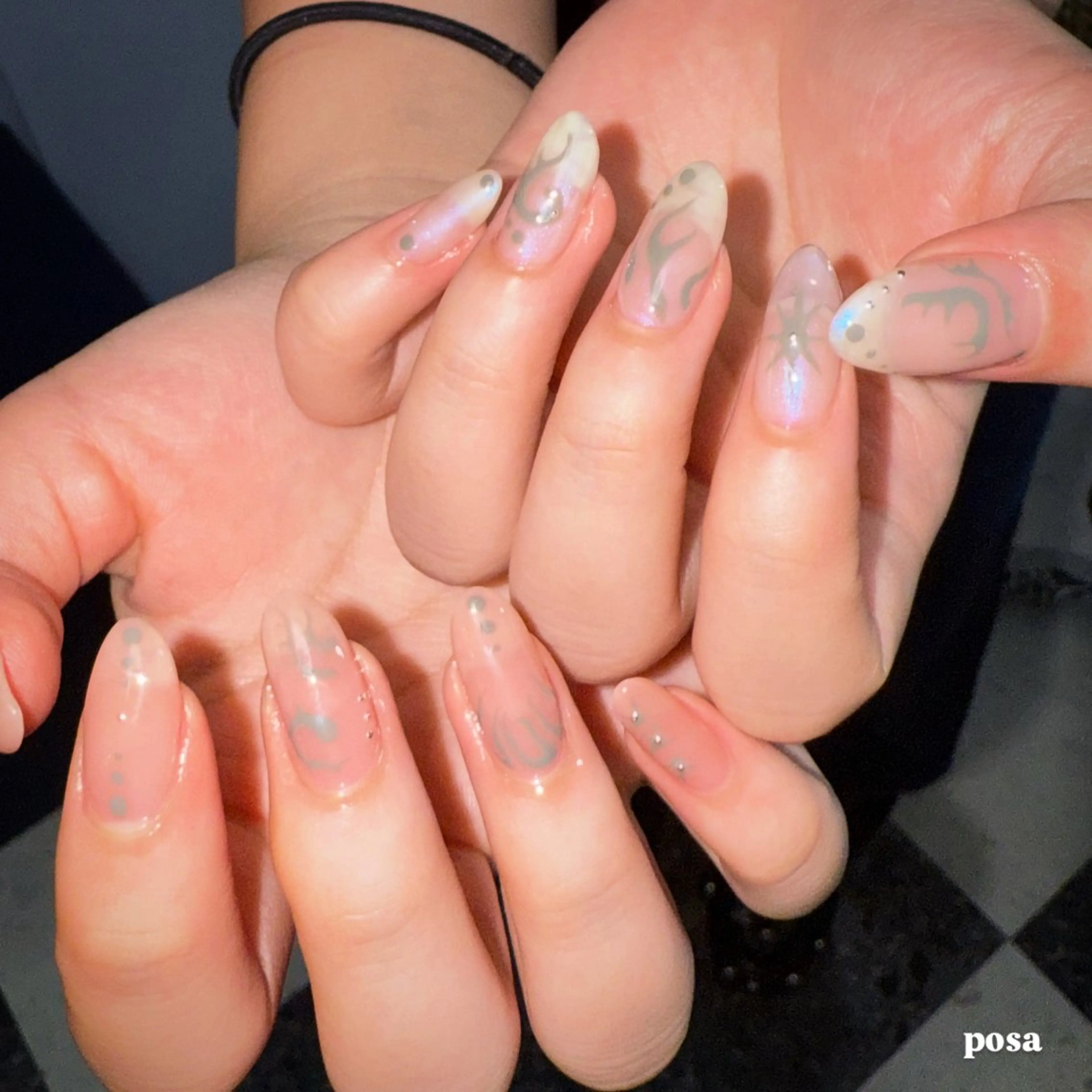 ネイル シンプルネイル ハンドネイル posa nail モエミのネイルデザイン