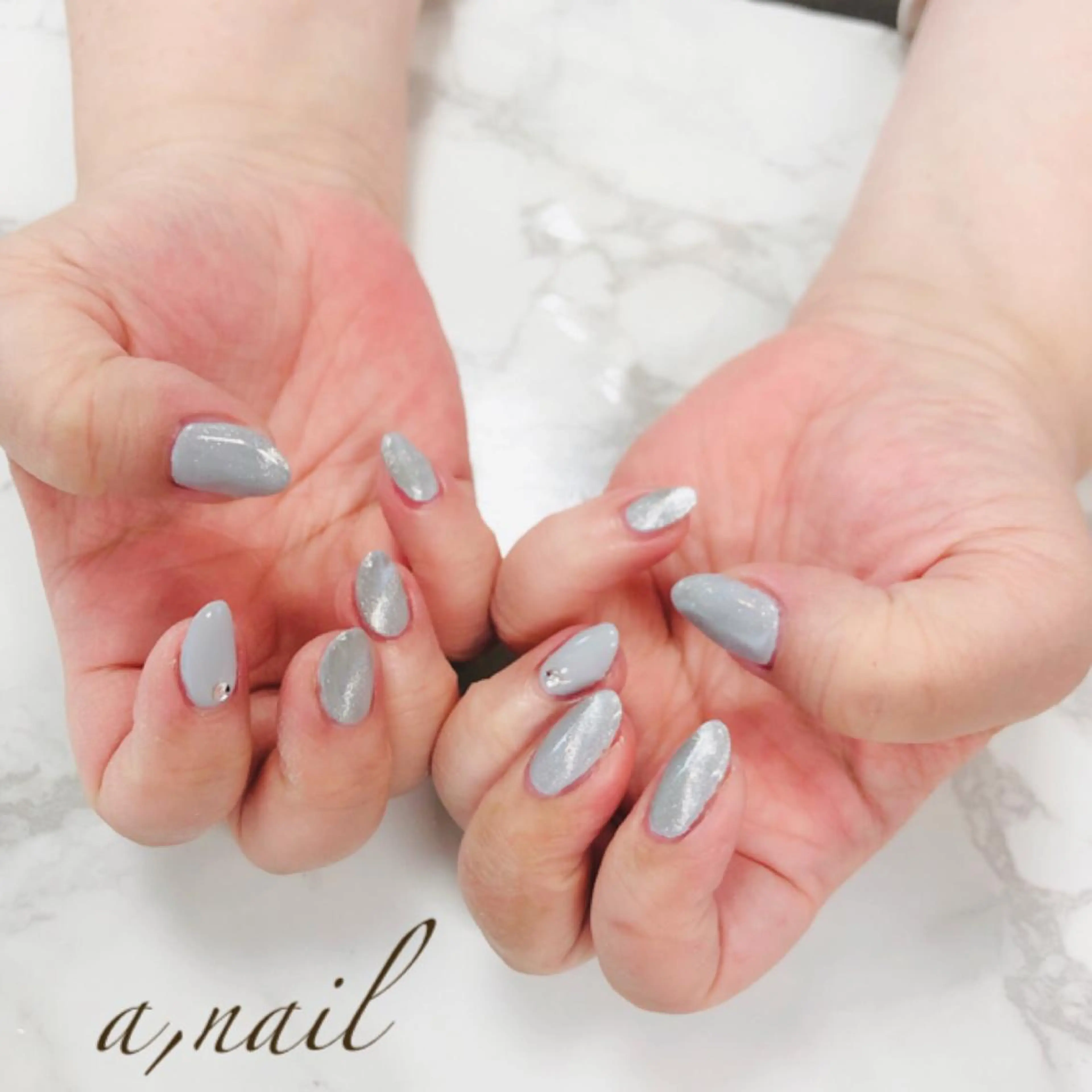 ネイル フットネイル フレンチネイル ラメ(グリッター) マグネットネイル ニュアンスネイル ハンドネイル ネイルサロン エーネイルのネイルデザイン