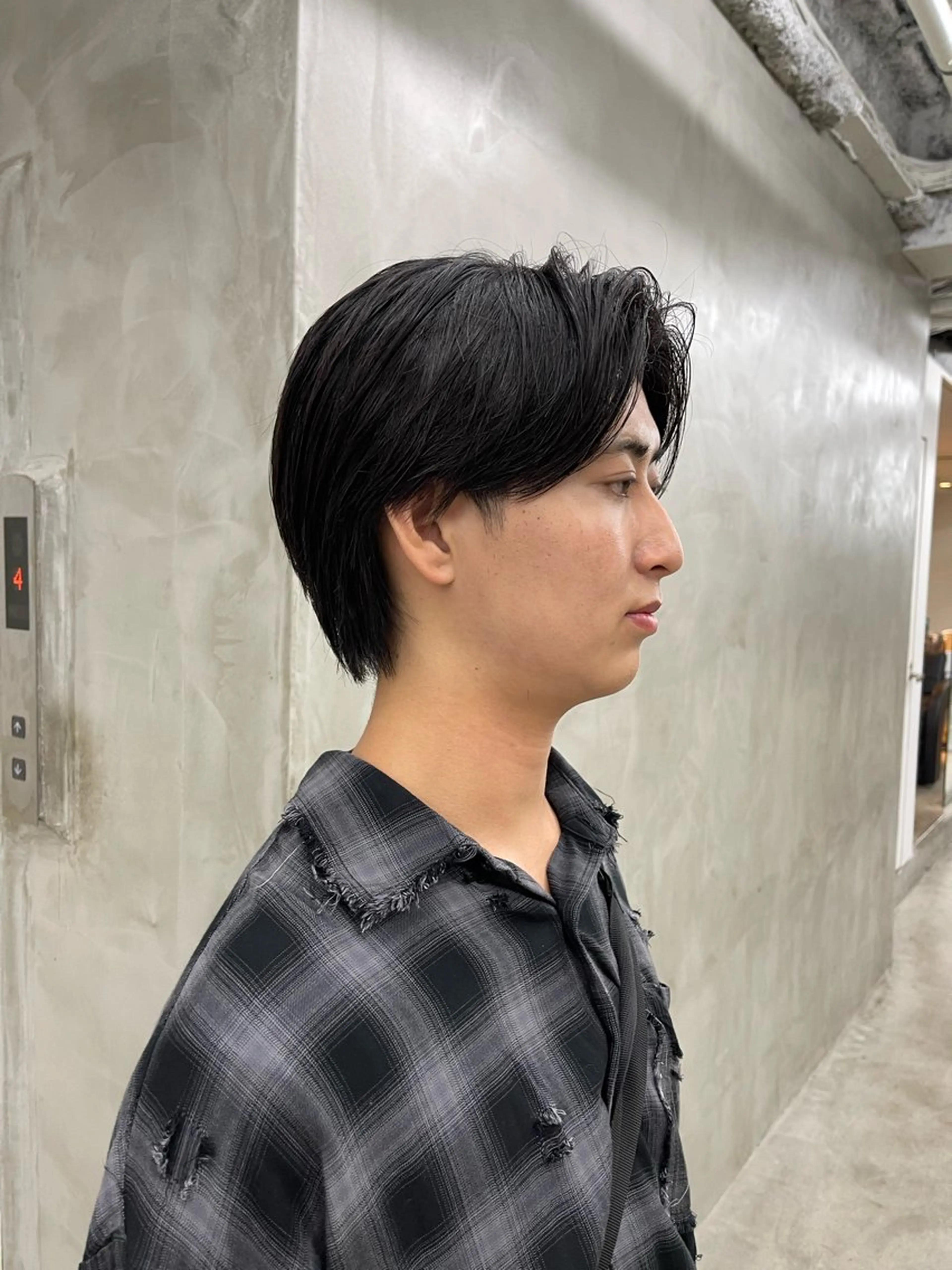 メンズ センターパート メンズパーマ メンズショート スパイキーショート メンズカット パーマ[佐橋]のヘアスタイル