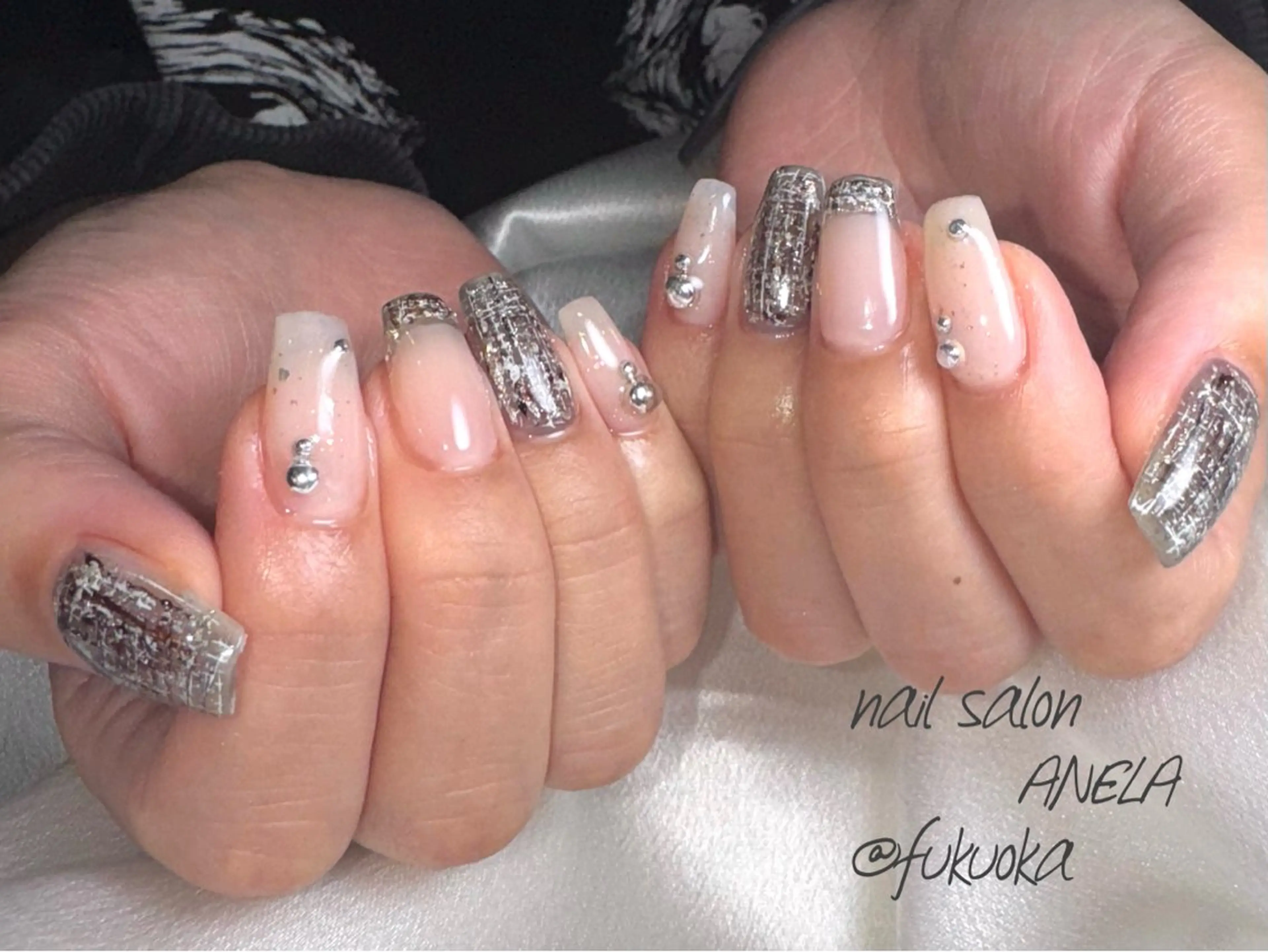 ネイル ツイードネイル ハンドネイル nail salon ANELA mayaのネイルデザイン