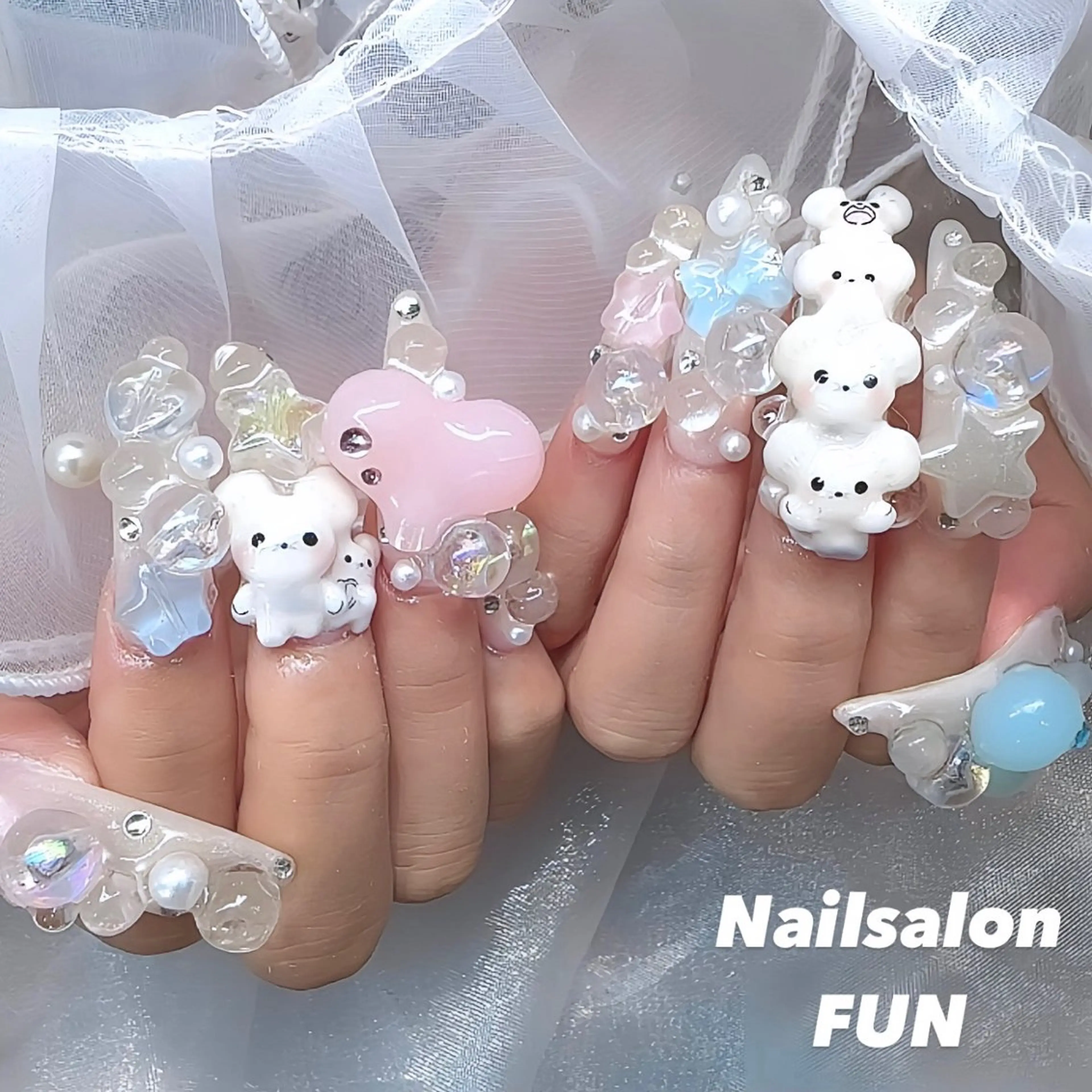 ネイル アートネイル ロングネイル メンズネイル ショートネイル ワンホンネイル Nailsalon FUN🌈のネイルデザイン
