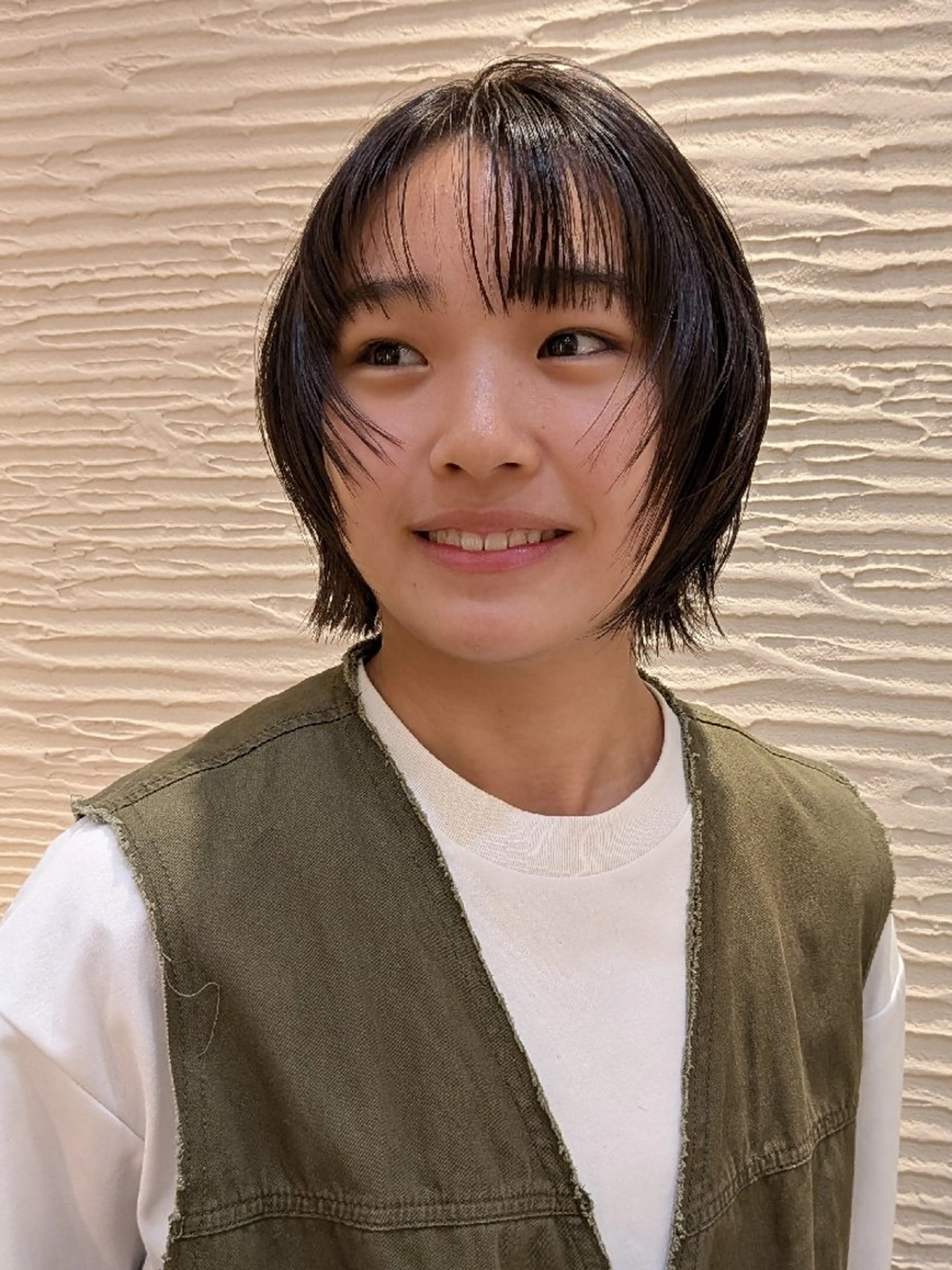 ショート ボブレイヤー ボブ レイヤーカット 鎌田 流沙奈のヘアスタイル