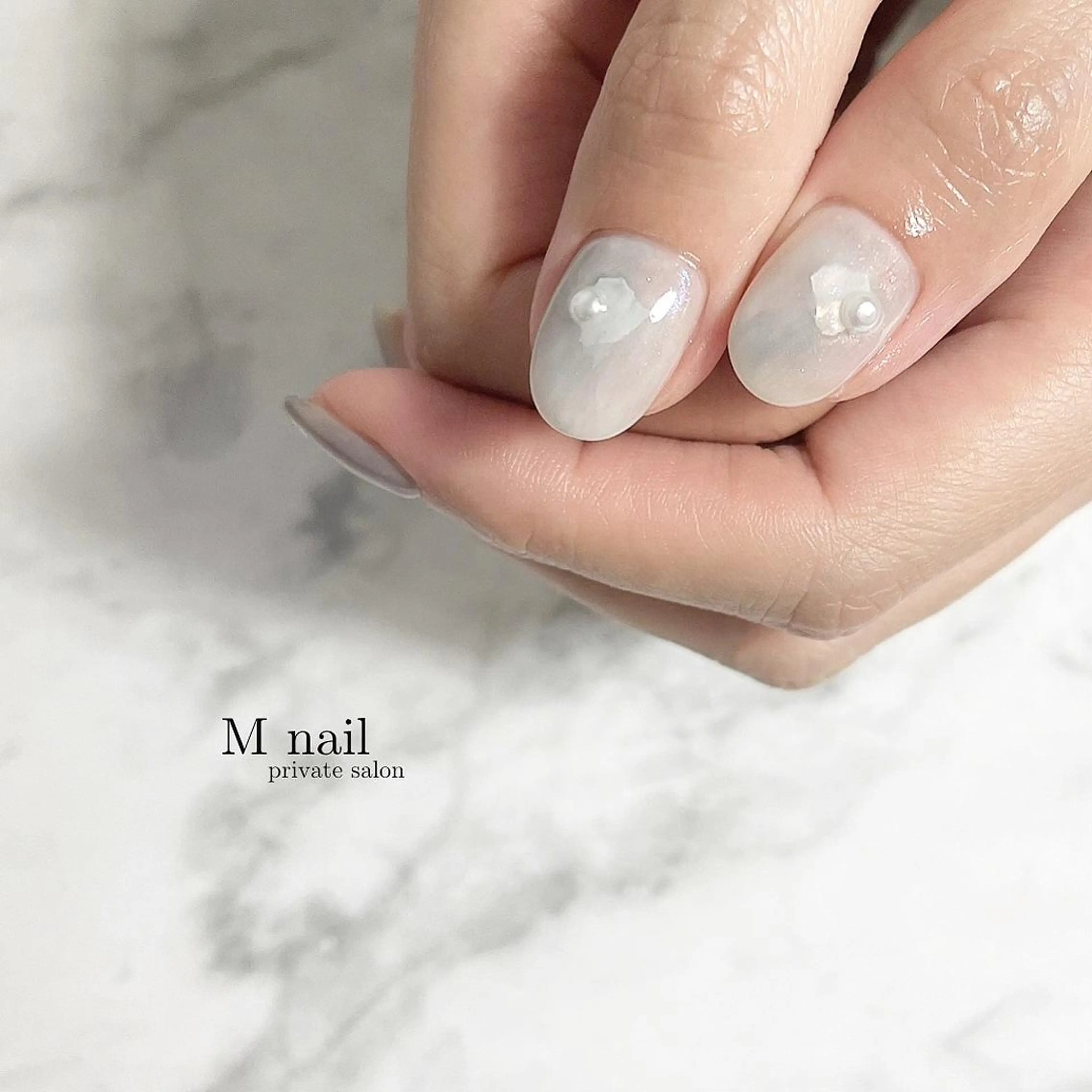 ネイル ブルー M　nail所属・M nailのネイルデザイン