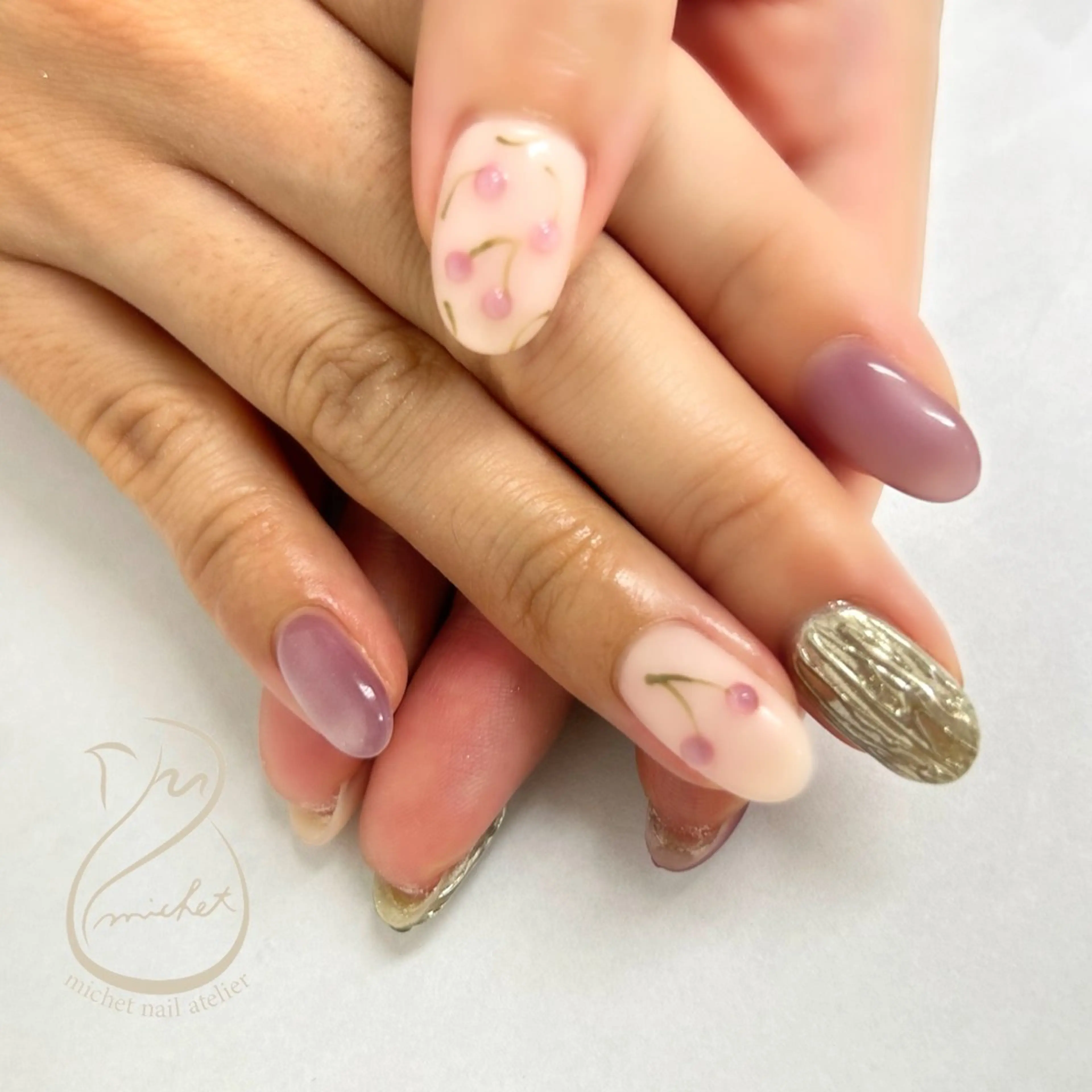 ネイル アートネイル マグネットネイル ミラーネイル ワンカラーネイル ピンク ハンドネイル h. rikaのネイルデザイン