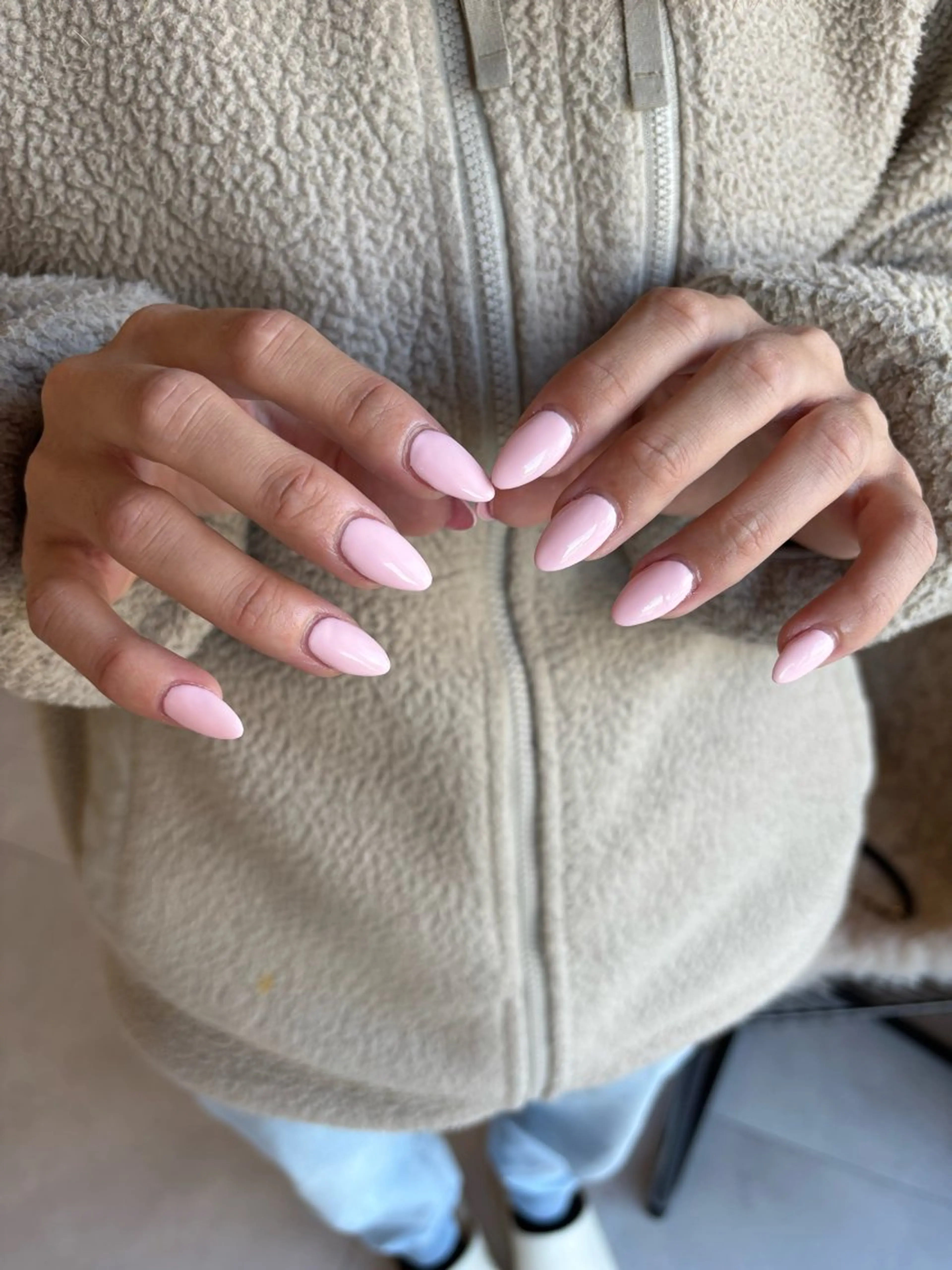 ネイル ワンカラーネイル ピンク ハンドネイル WHITE NAILのネイルデザイン