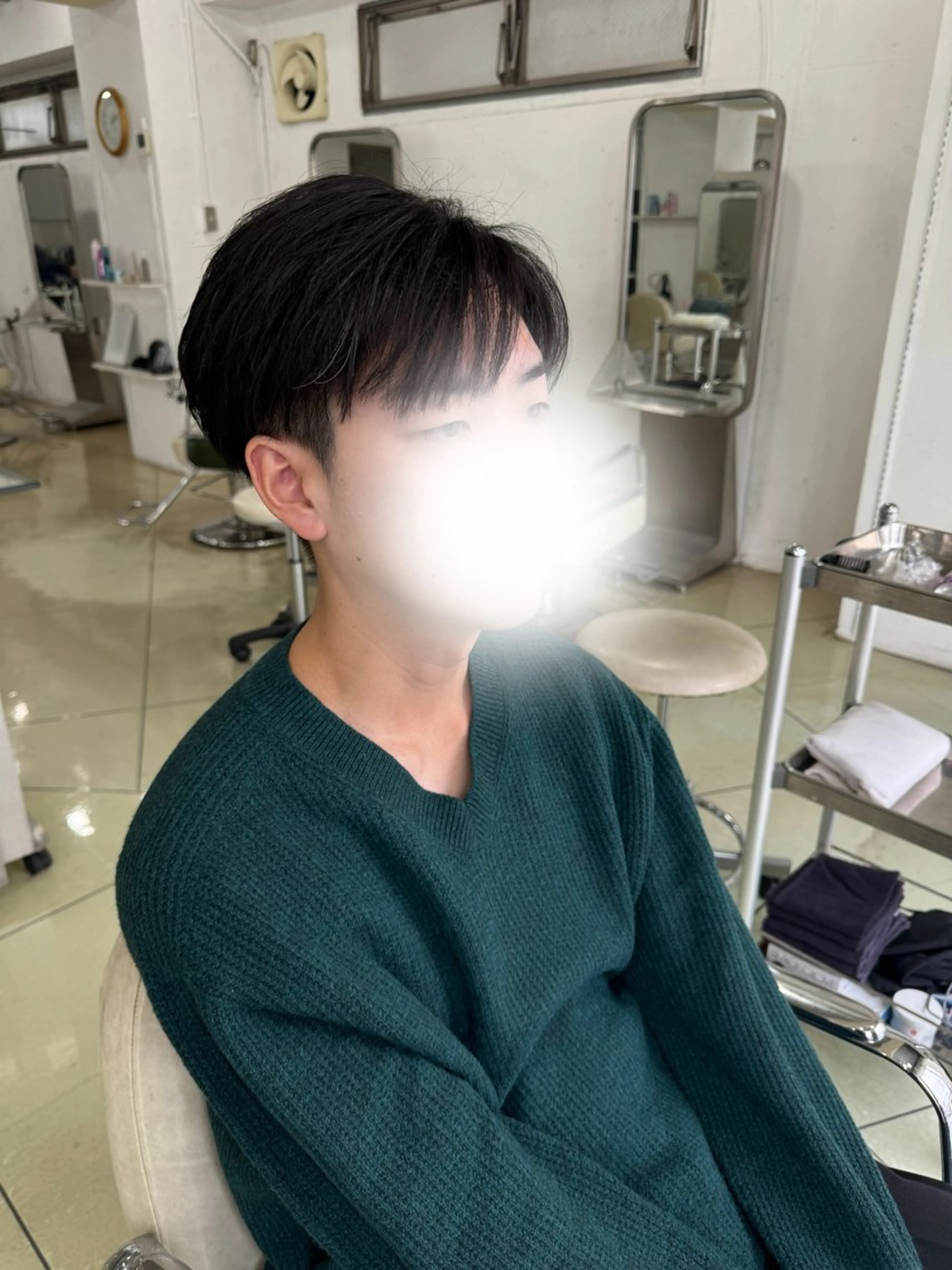 ショート メンズ センターパート カット ✂︎レディース のメンズカット屋さんのヘアスタイル