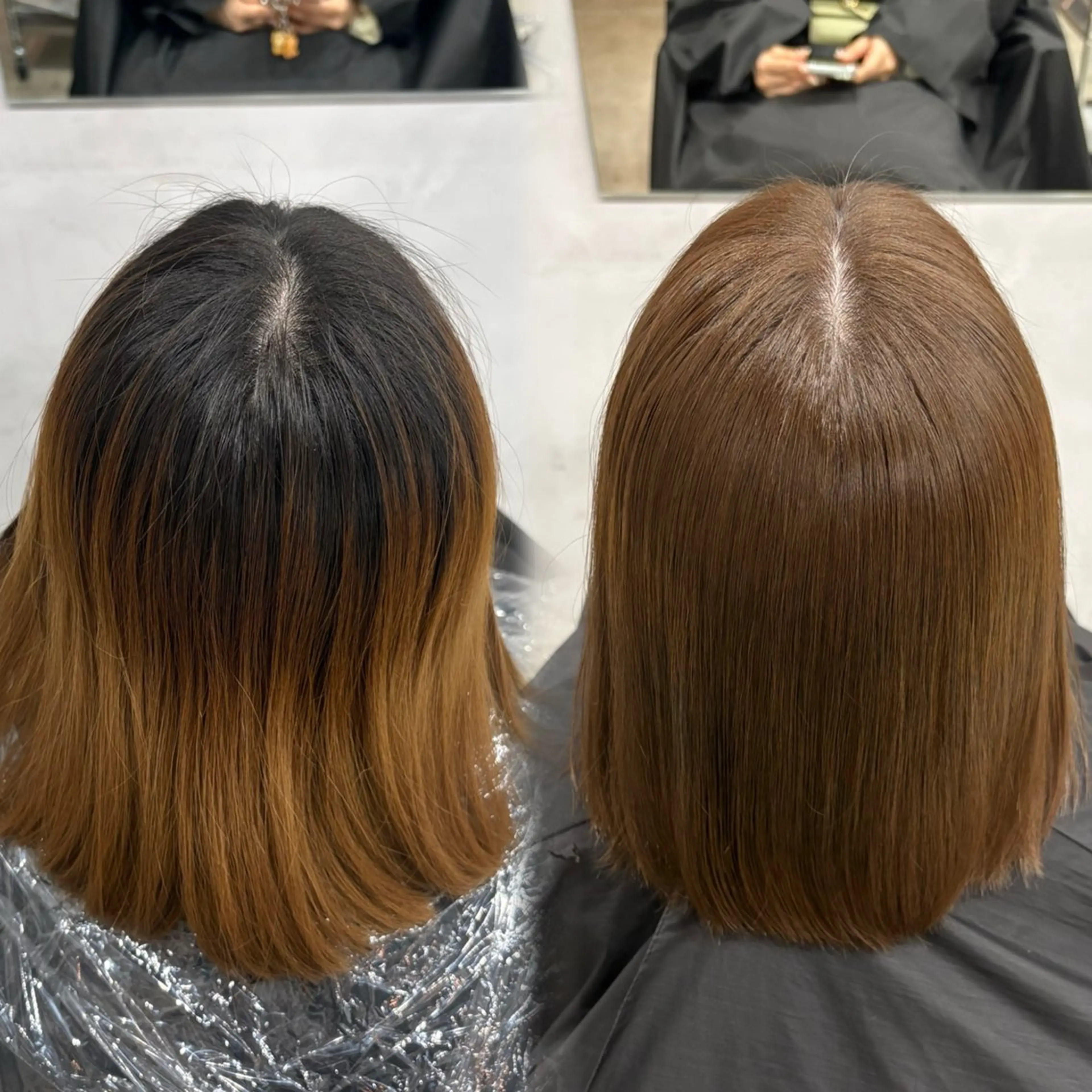 ミディアム カラー ヘアカラー 艶カラー / あおいのヘアスタイル