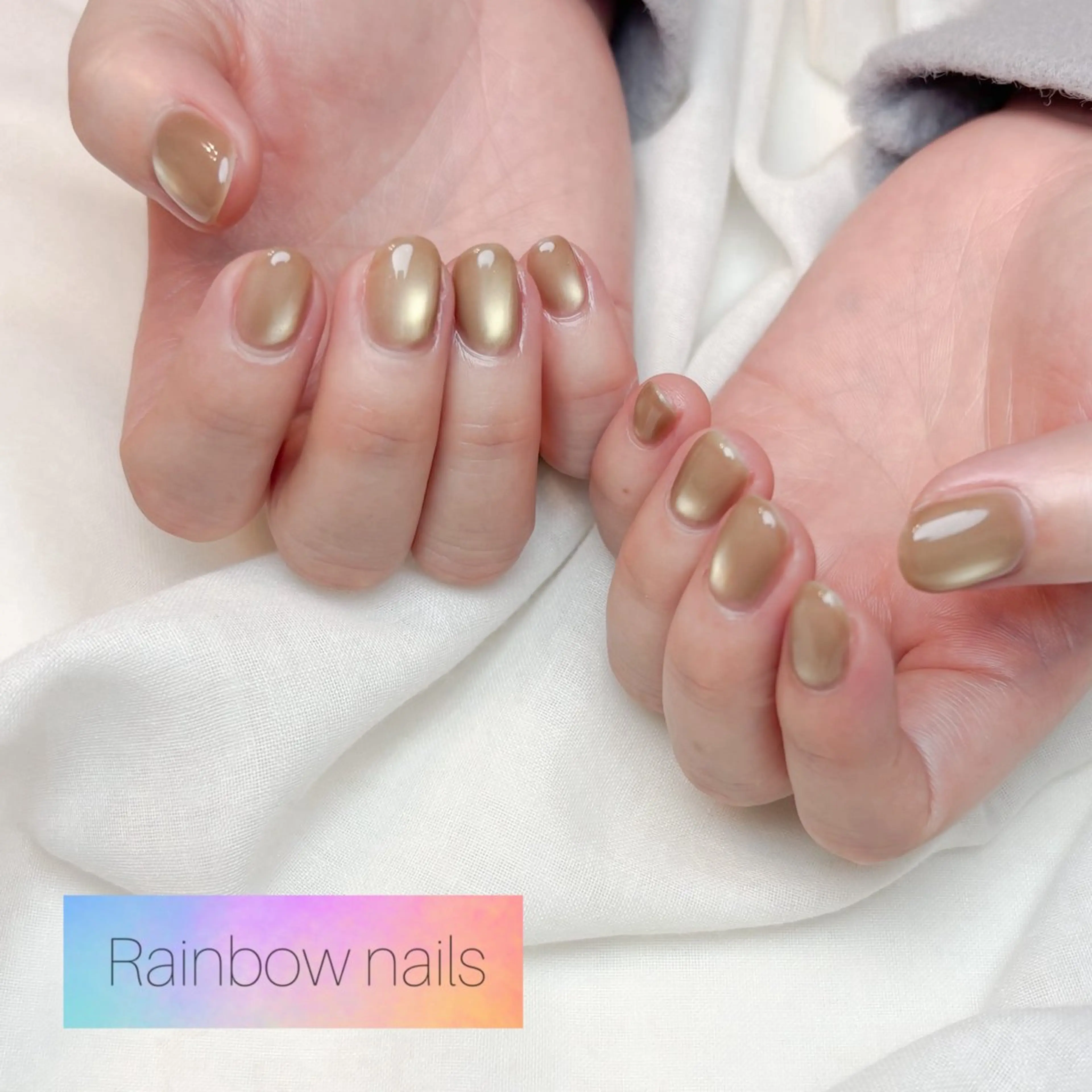 ネイル ハンドネイル Rainbow nailsくろちゃんのネイルデザイン