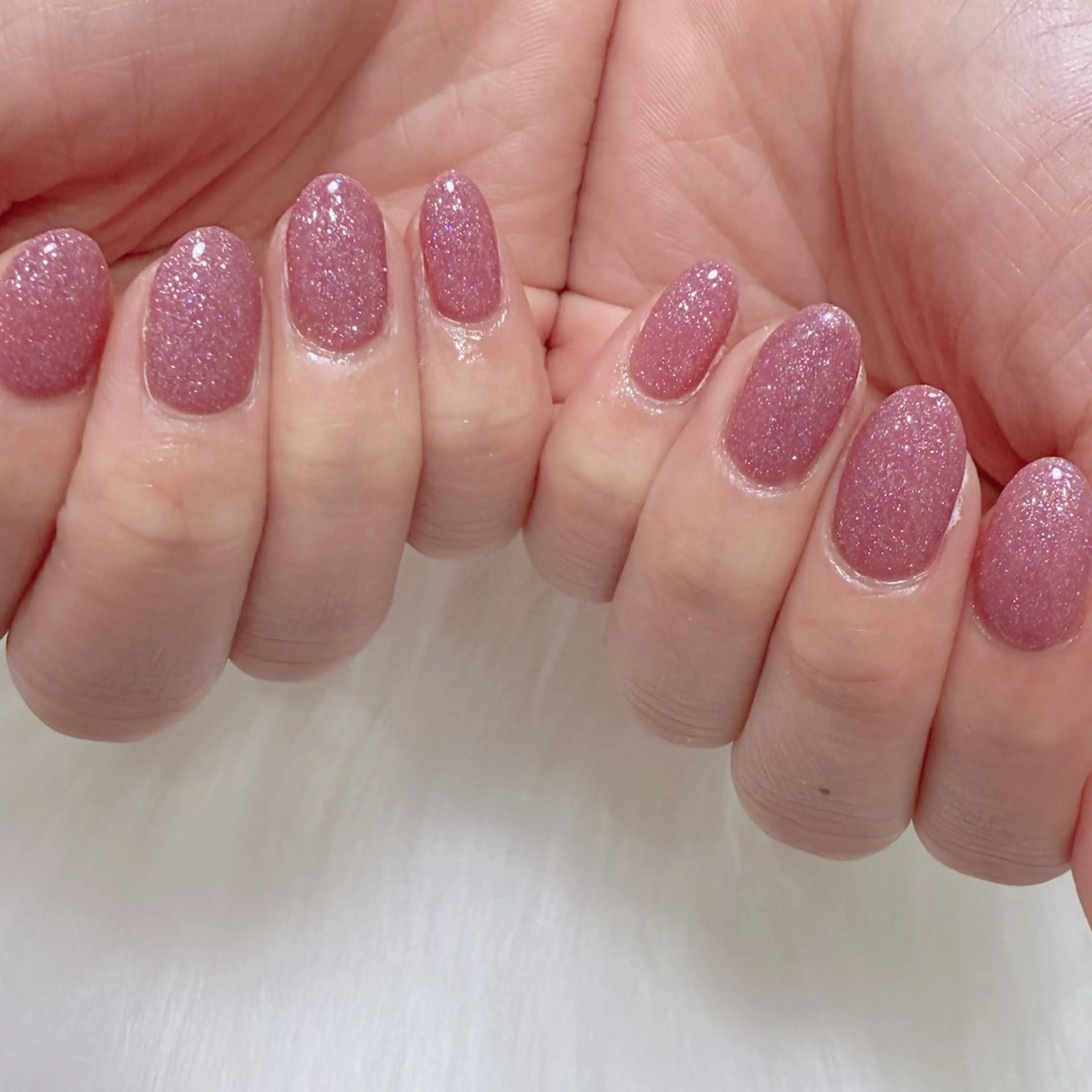 ネイル ラメ(グリッター) ピンク ハンドネイル 濱田 エルバイノリコのネイルデザイン