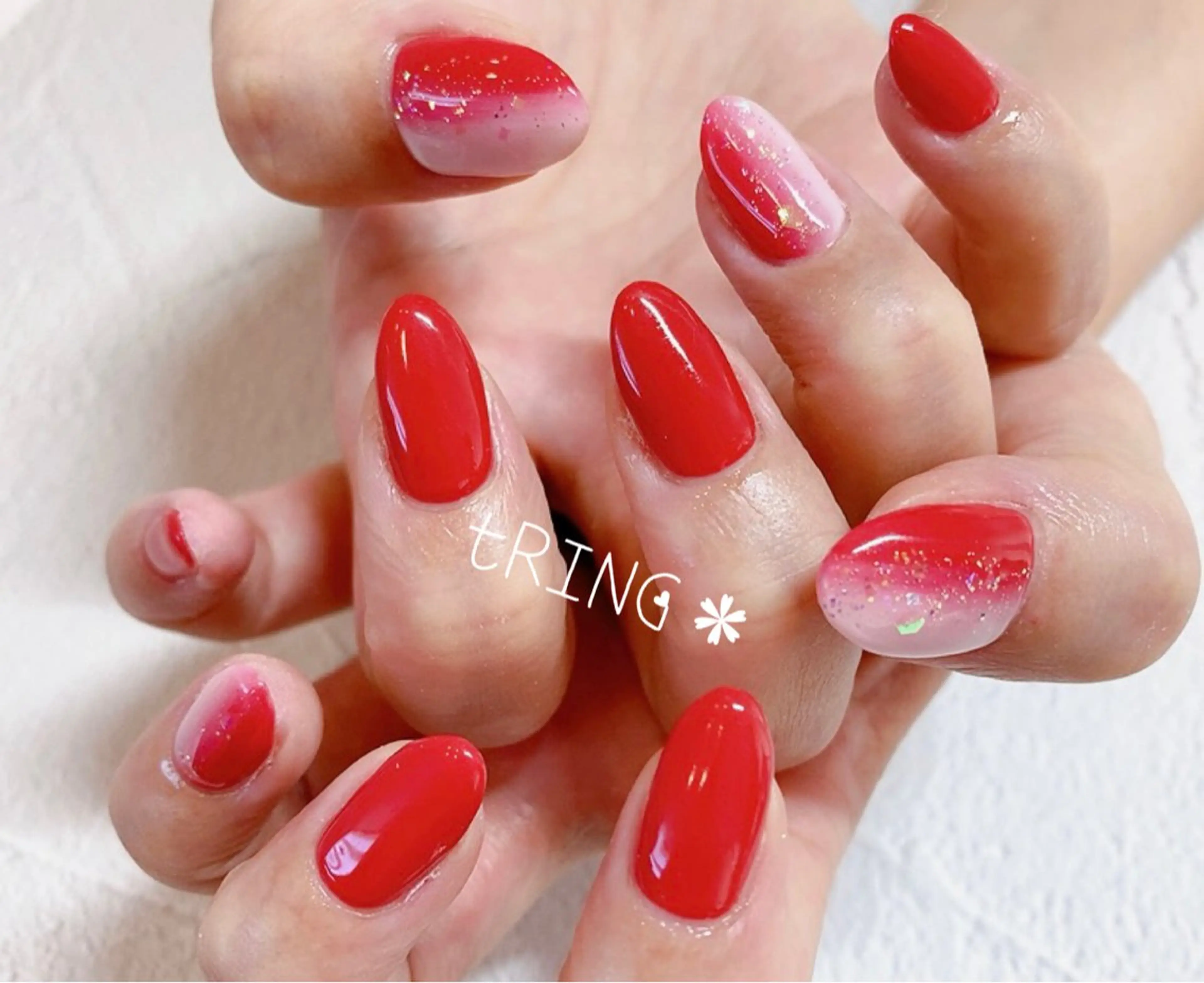 ネイル ハンドネイル tRING＊ しいの木台のネイルデザイン