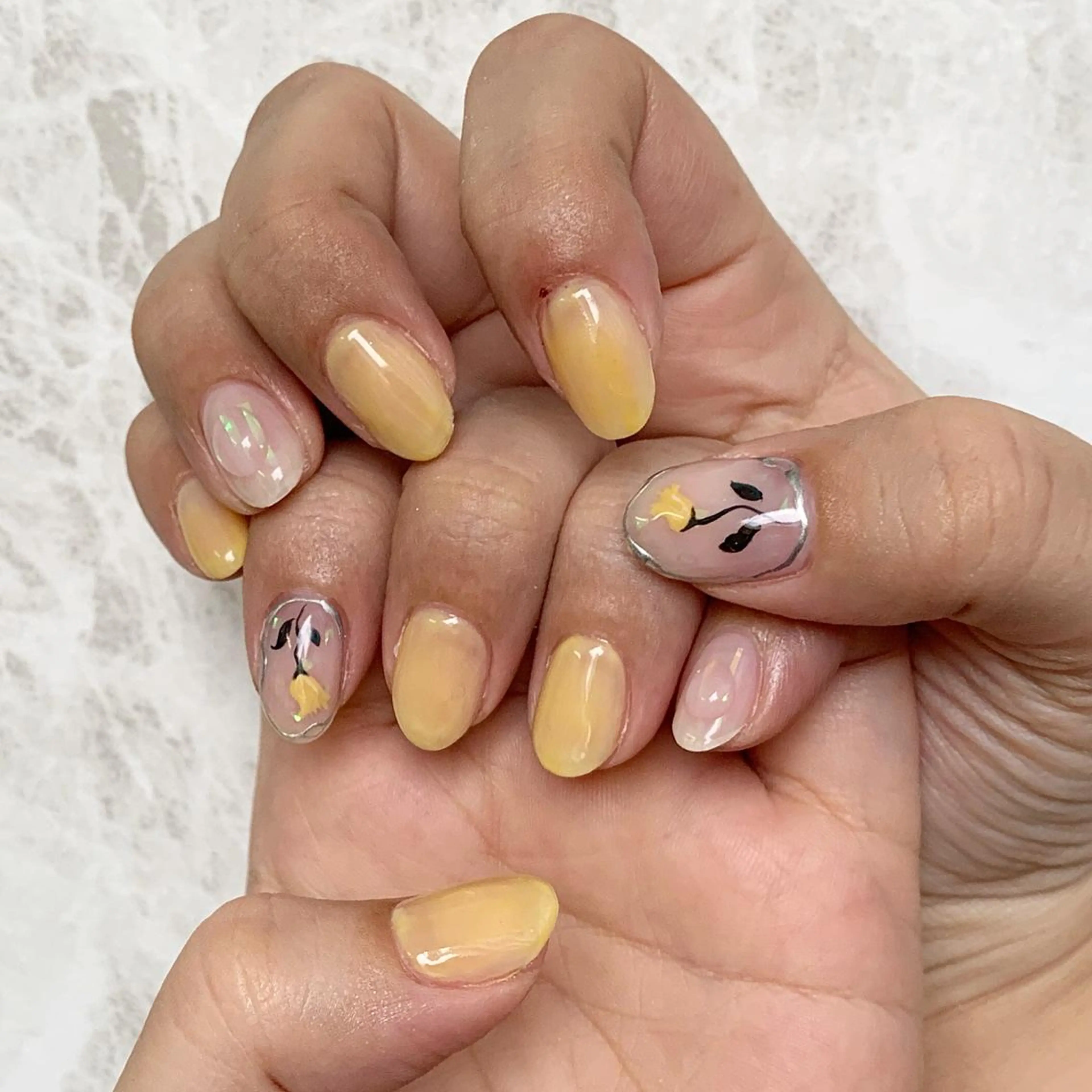 ネイル 春ネイル ハンドネイル ハンドケア lylynail YUUKAのネイルデザイン