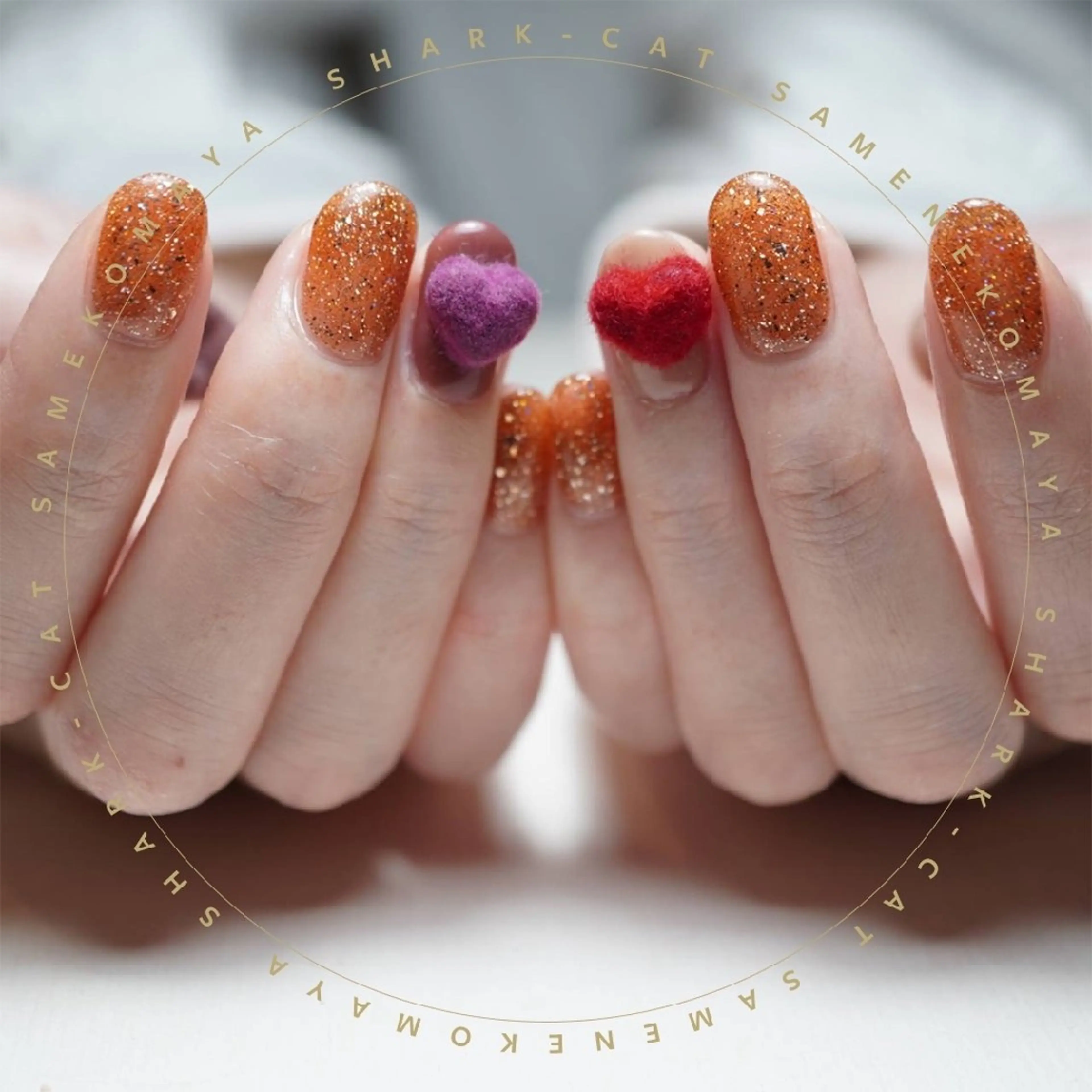 ネイル サメ猫 マーヤのネイルデザイン