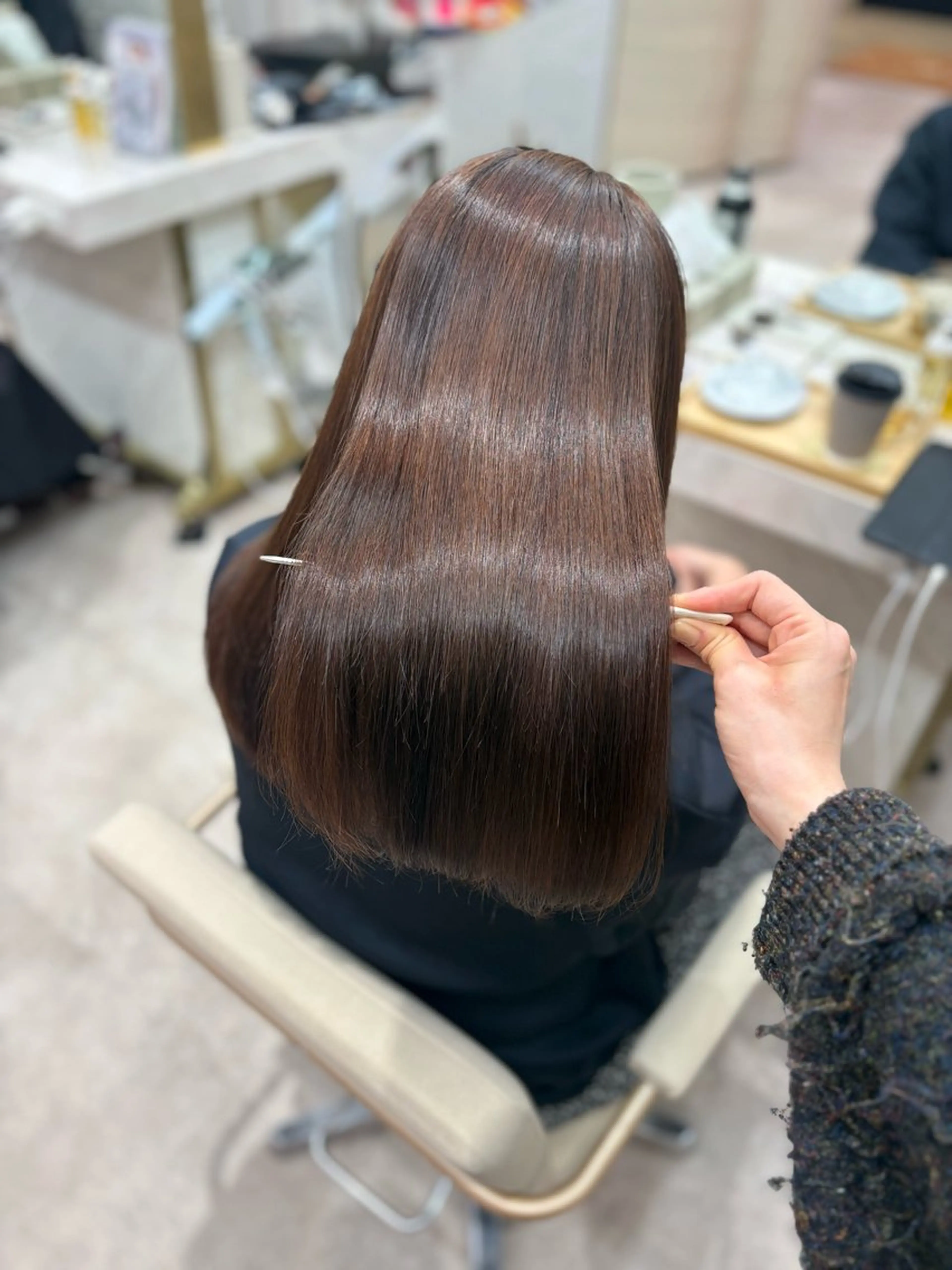 ミディアム 縮毛矯正 トリートメント 🫧美髪矯正特化🫧 小林杏夏のヘアスタイル