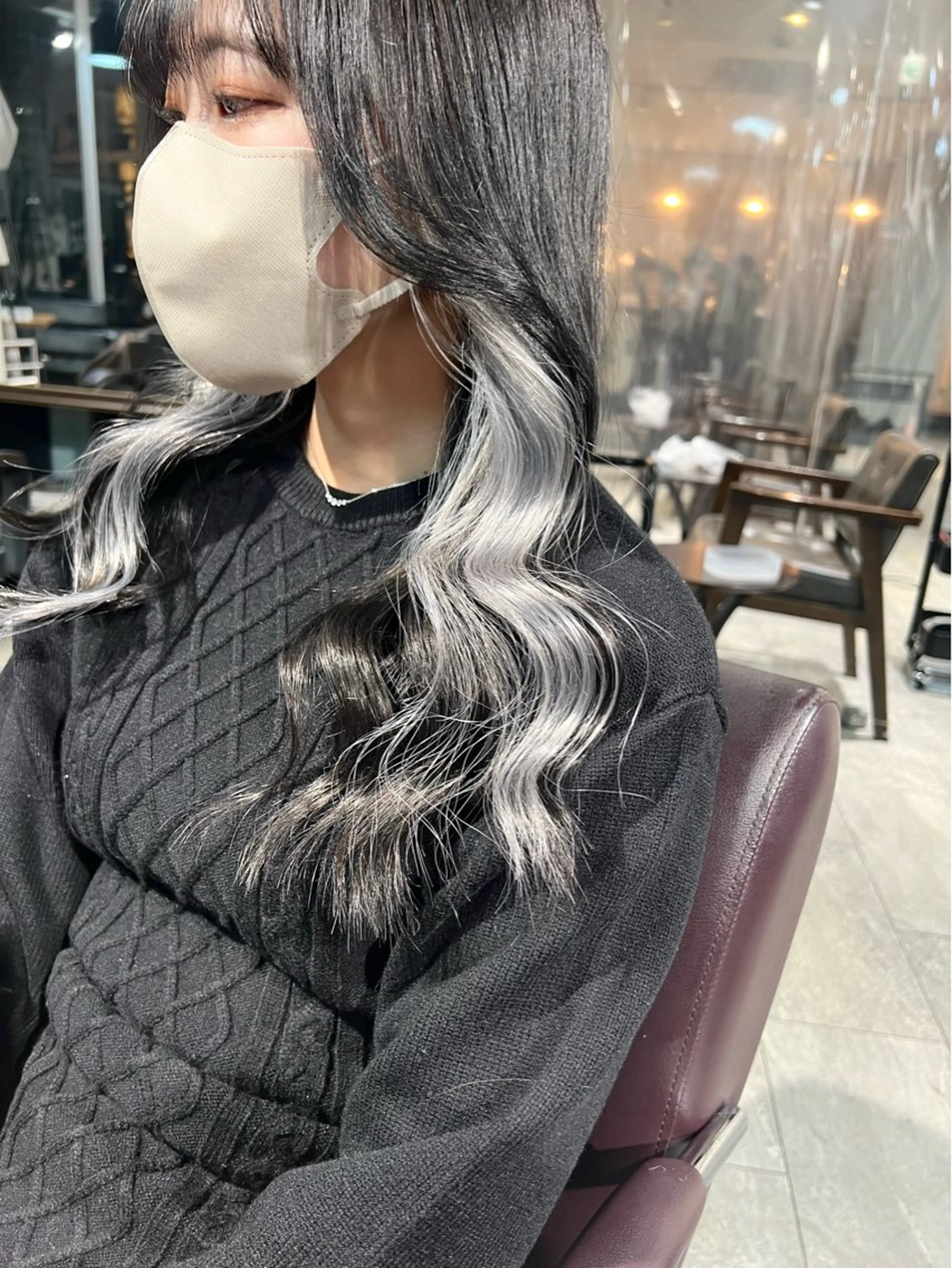 ミディアム カラー ヘアアレンジ ヘアカラー トリートメント ヘッドスパ ヘアセット 🌈インナーカラー ‘ショウマ’🌈のヘアスタイル