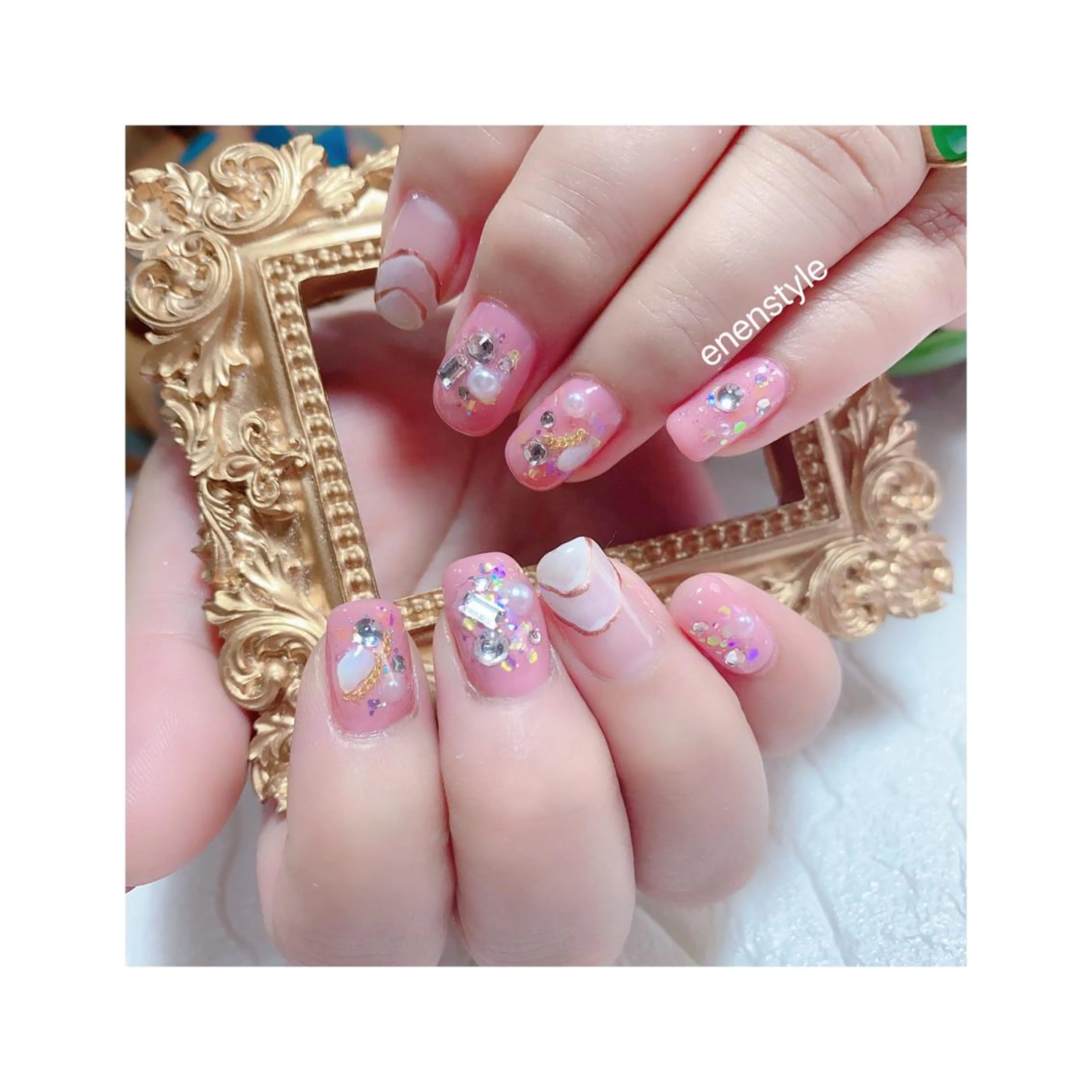 ショート ネイル ジェルネイル ニュアンスネイル オフィスネイル ワンカラーネイル パラジェル ハンドネイル 👑enen style👑のネイルデザイン