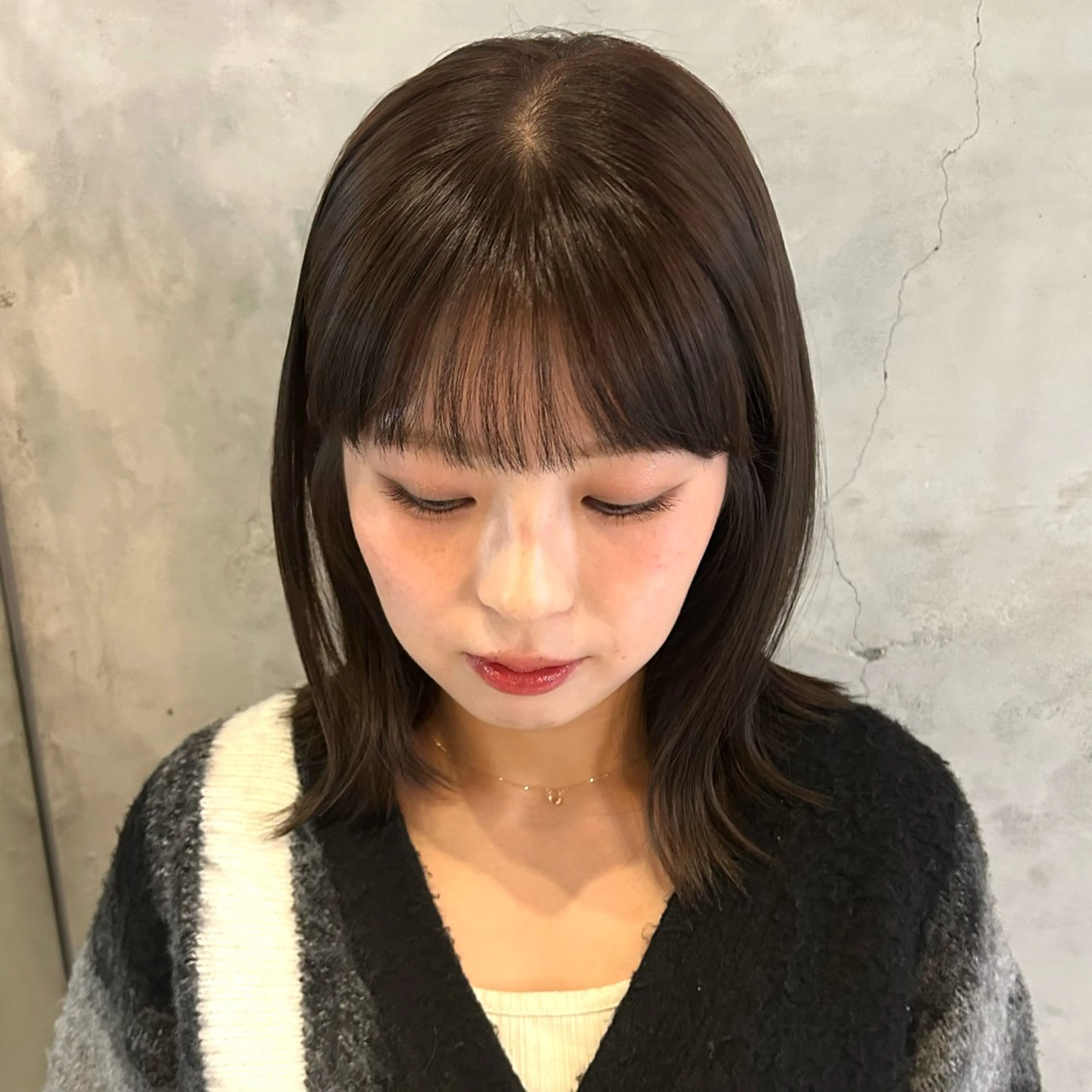 ミディアム ワイドバング ヘアカラー ベージュ/透明感/ レイヤー/あやか💕のヘアスタイル