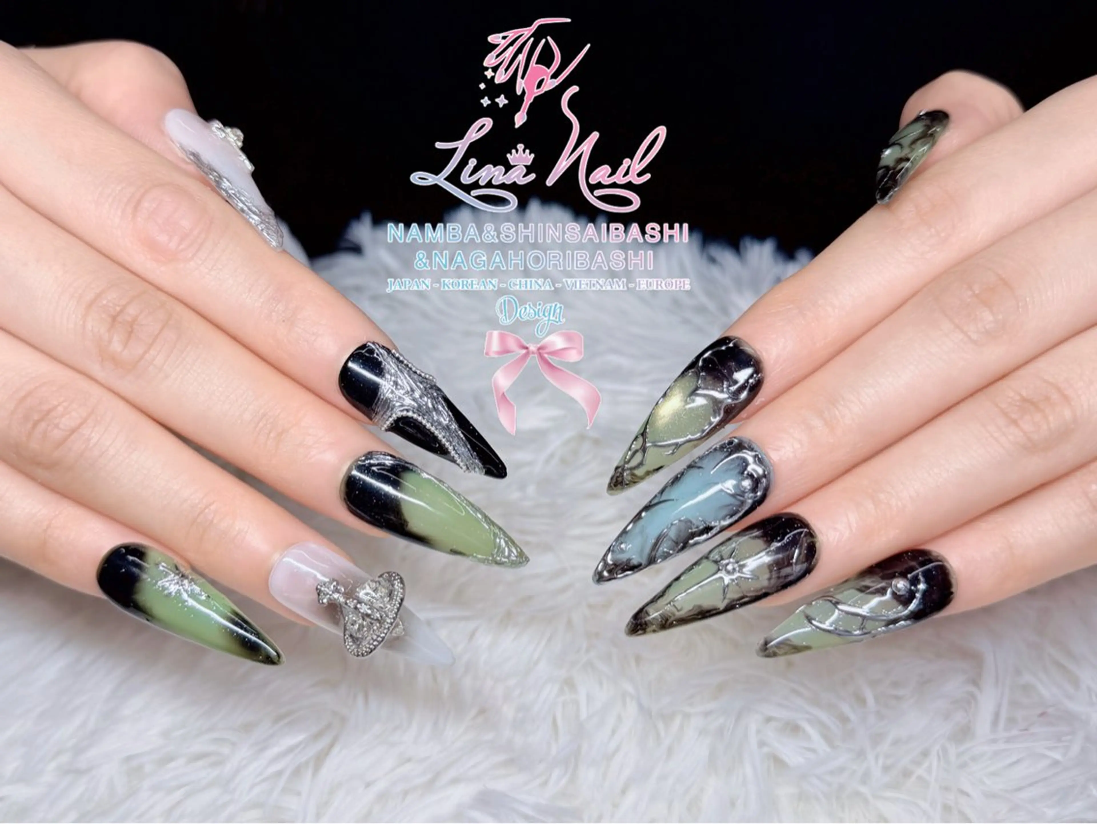 ネイル フットネイル ジェルネイル 持ち込み ネイルチップ ハンドネイル リナネイル 長堀橋店／東心斎橋店のネイルデザイン