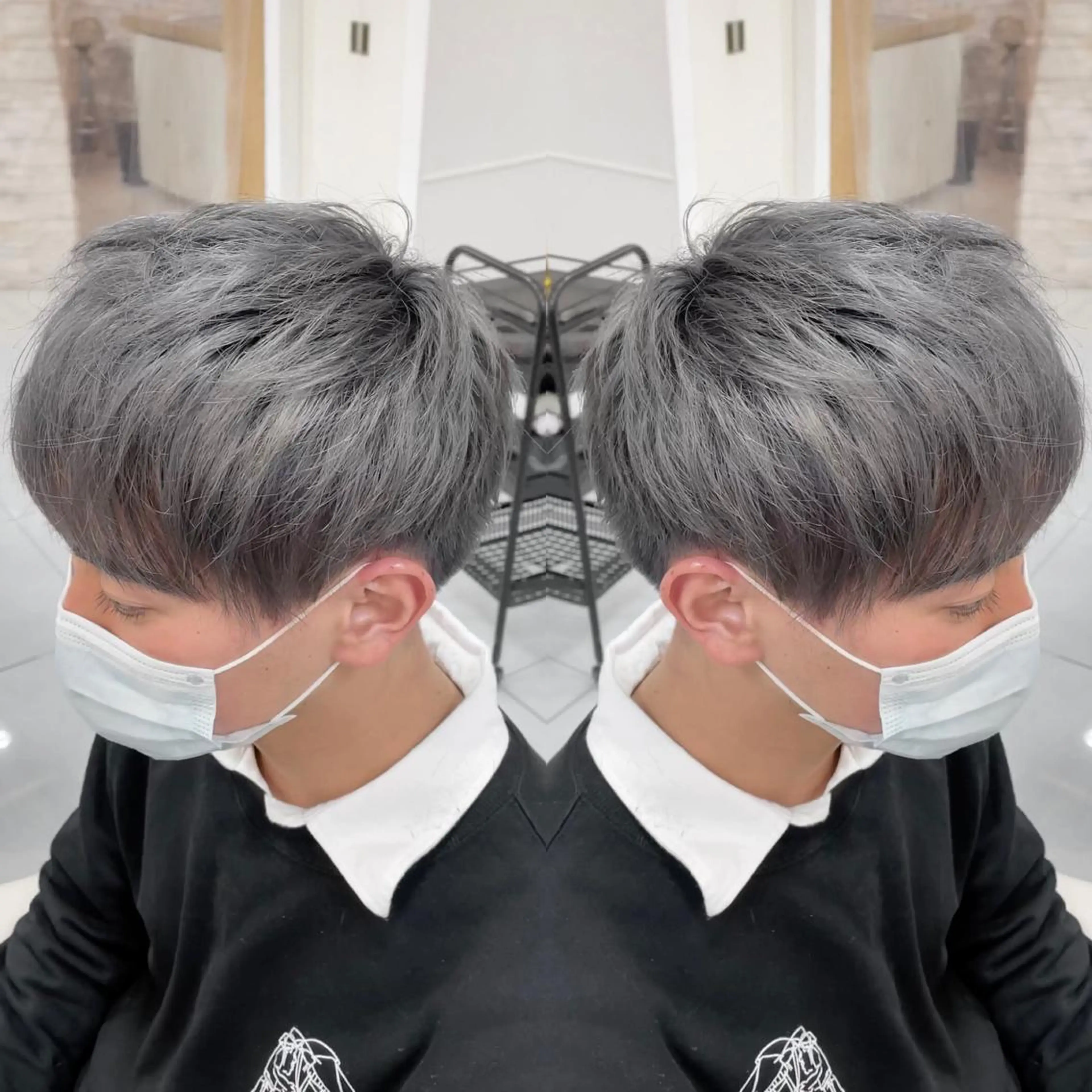 セミロング カラー 縮毛/レイヤー 韓国/橋口のヘアスタイル