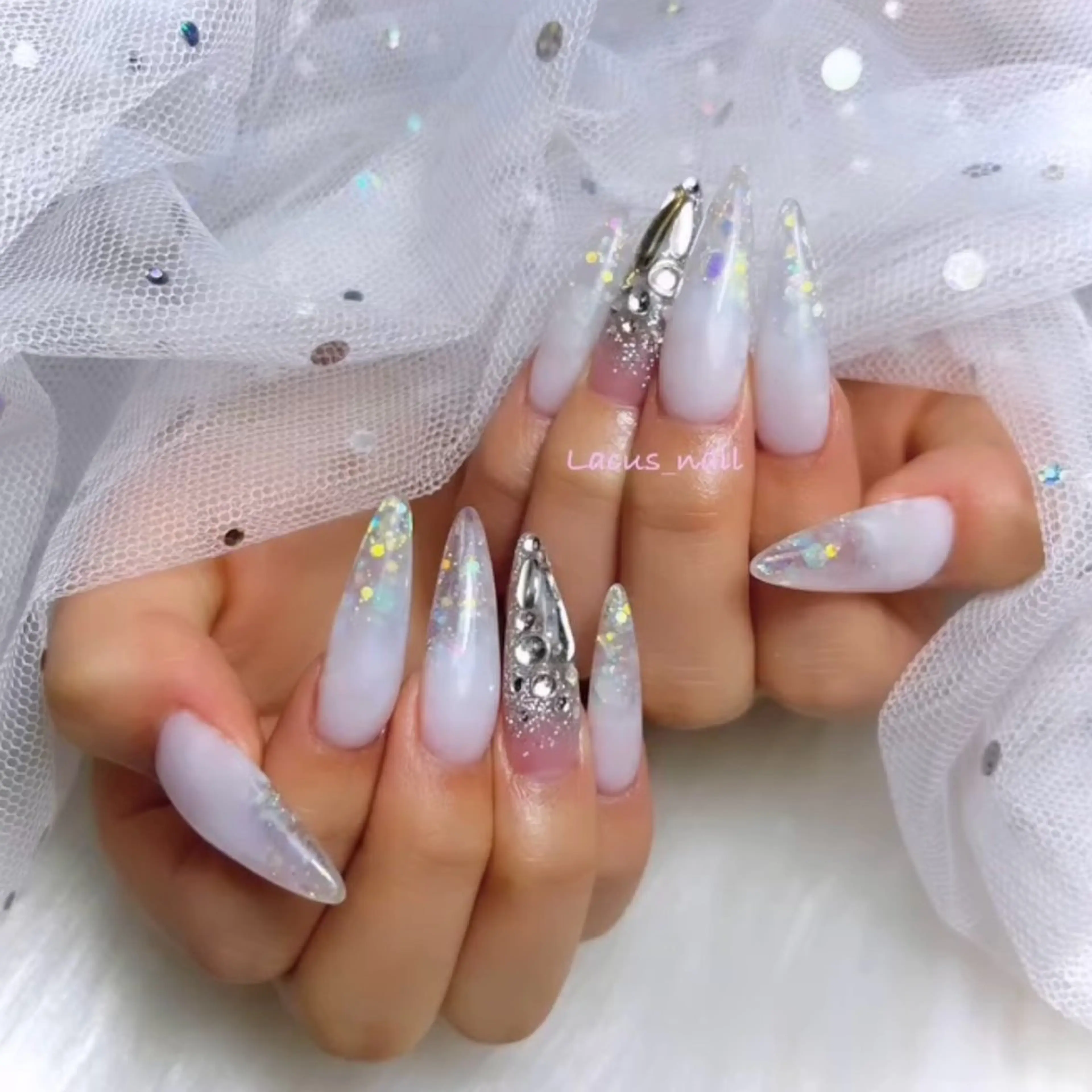 ネイル アートネイル スカルプネイル Nail Salon Lacusのネイルデザイン